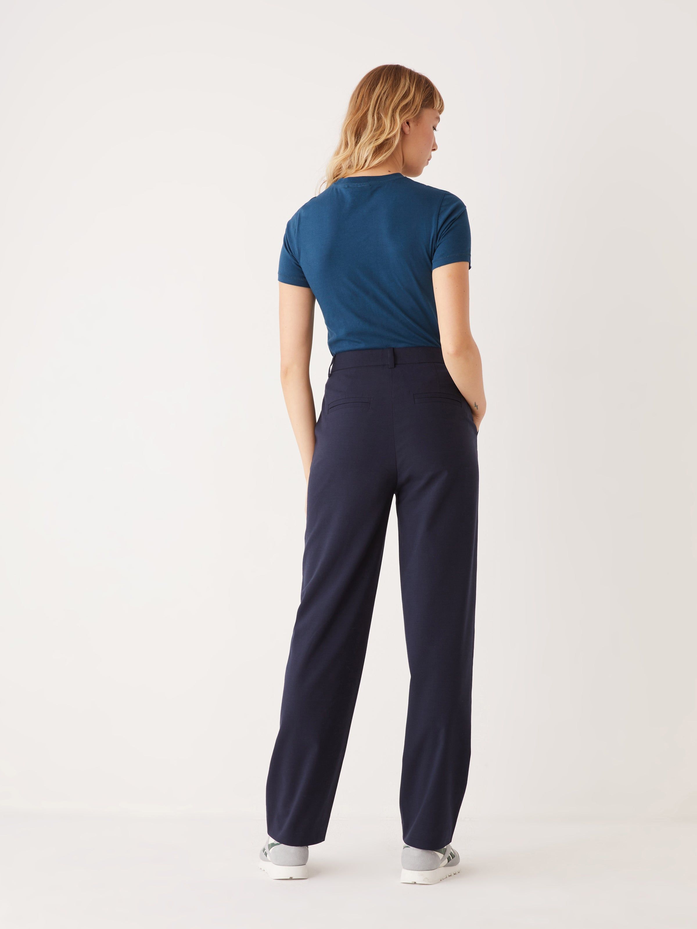 The Jane Straight Leg Pant in Dark Blue sold by Frank & Oak product image thumbnail 3