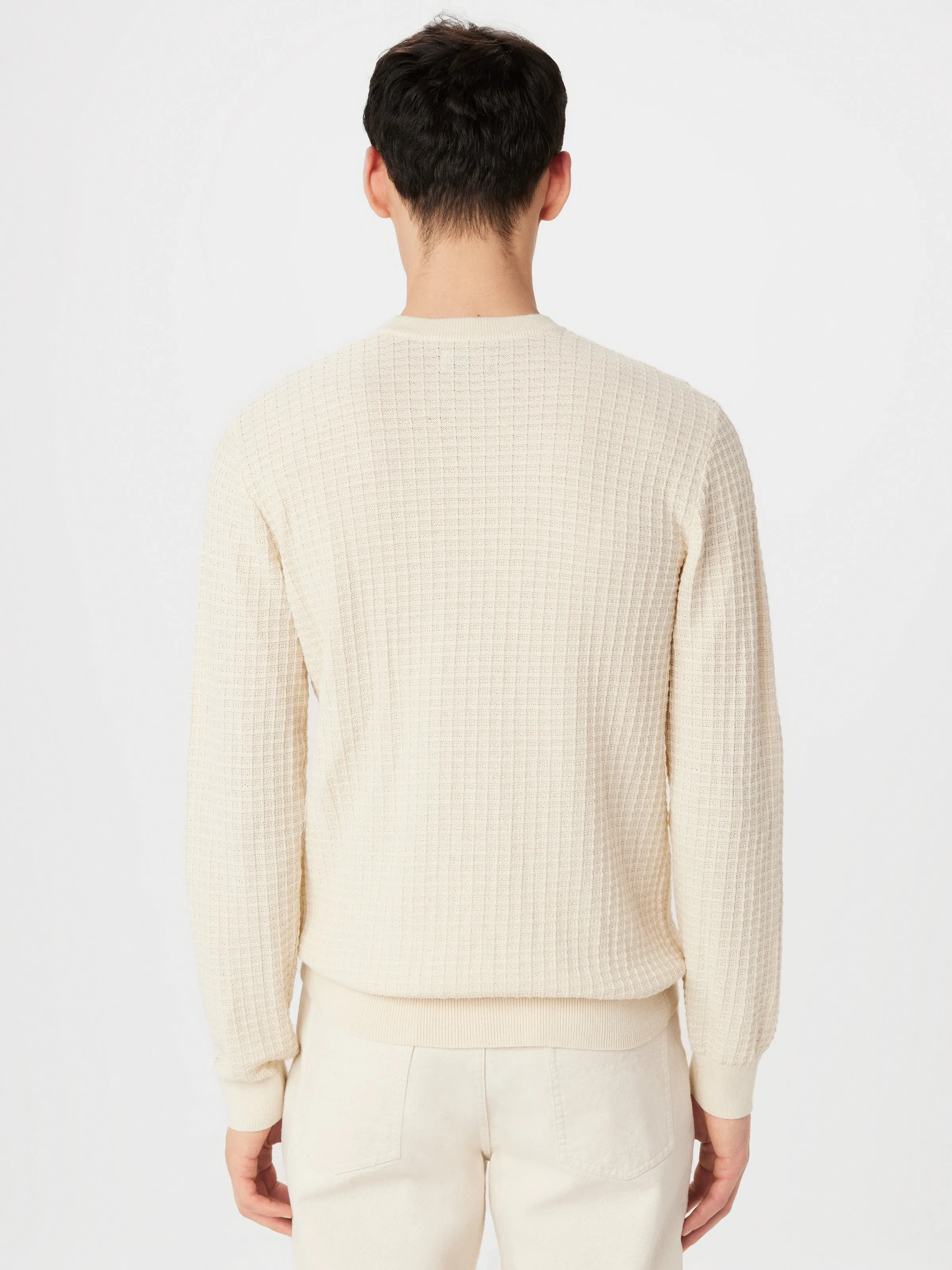 The SeaCell™ Waffle Sweater in Oatmeal sold by Frank & Oak product image thumbnail 3