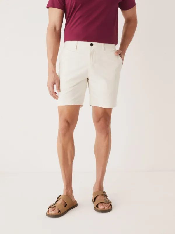 The Brunswick Chino Slim Fit 7in Short in Ivory Cream sold by Frank & Oak