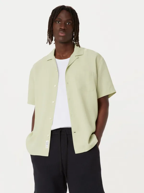 The Washed Camp Collar Shirt in Wasabi sold by Frank & Oak