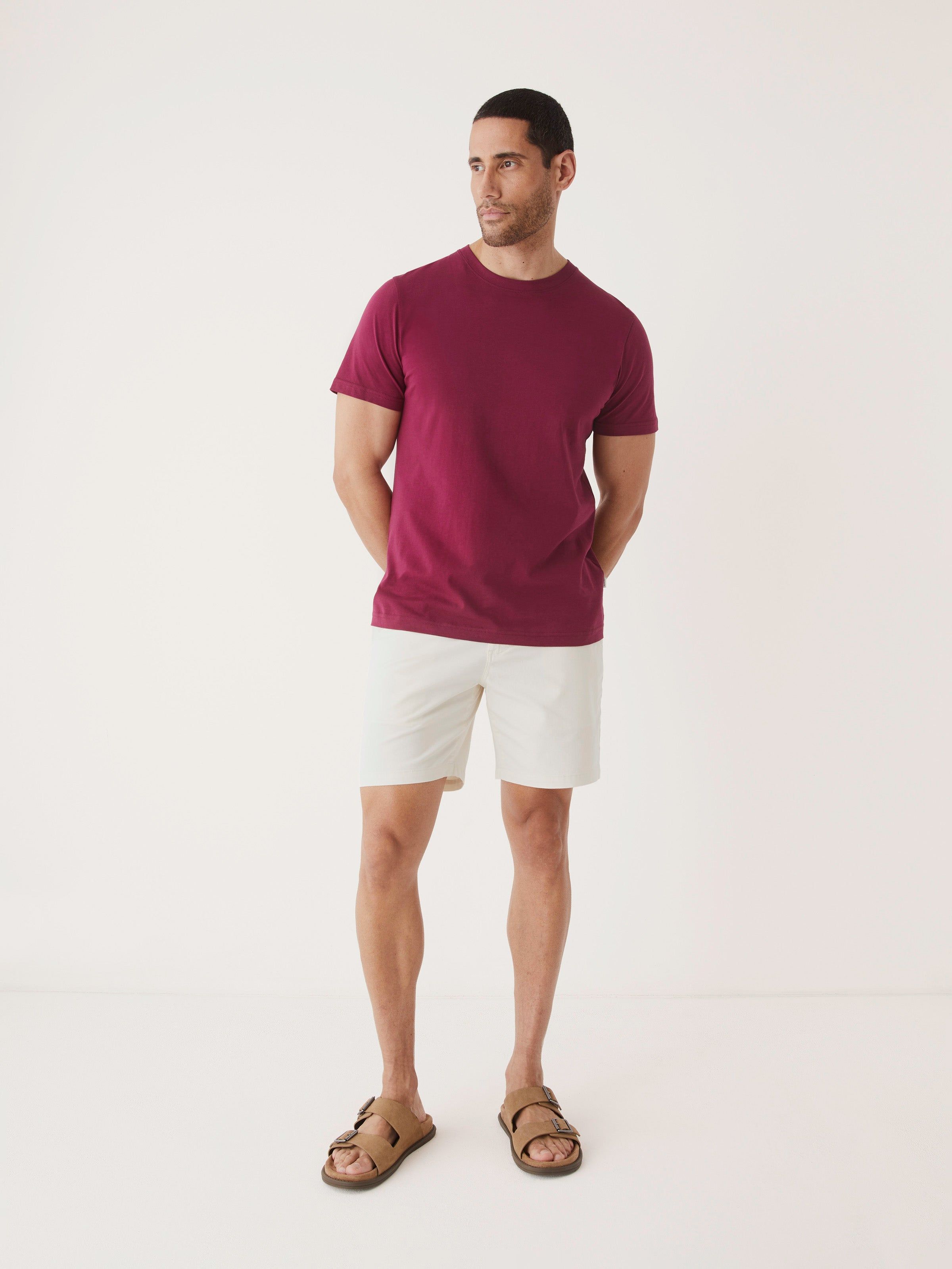 The Brunswick Chino Slim Fit 7in Short in Ivory Cream sold by Frank & Oak product image thumbnail 2