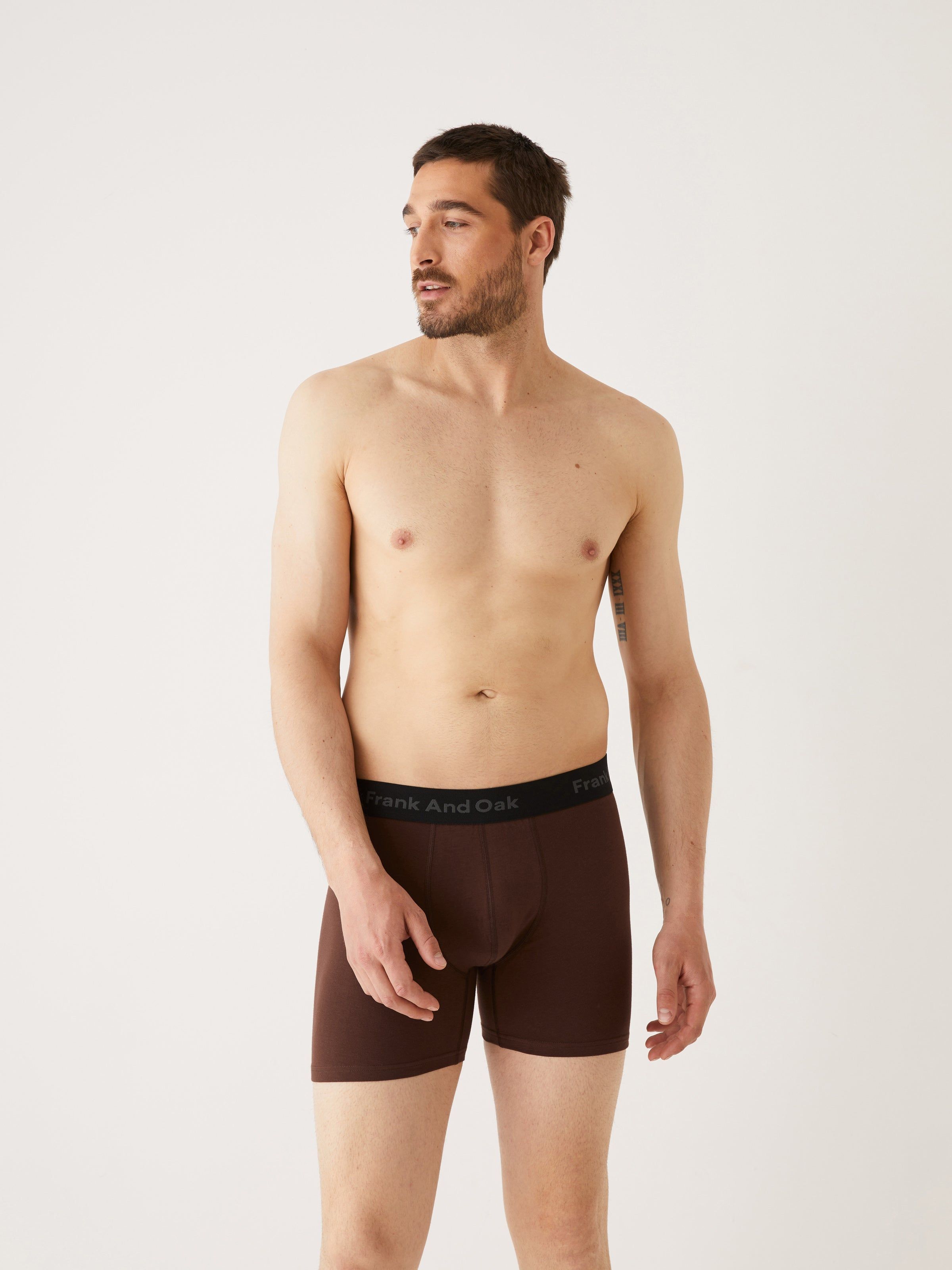 The Boxer Brief in Dark Coffee sold by Frank & Oak