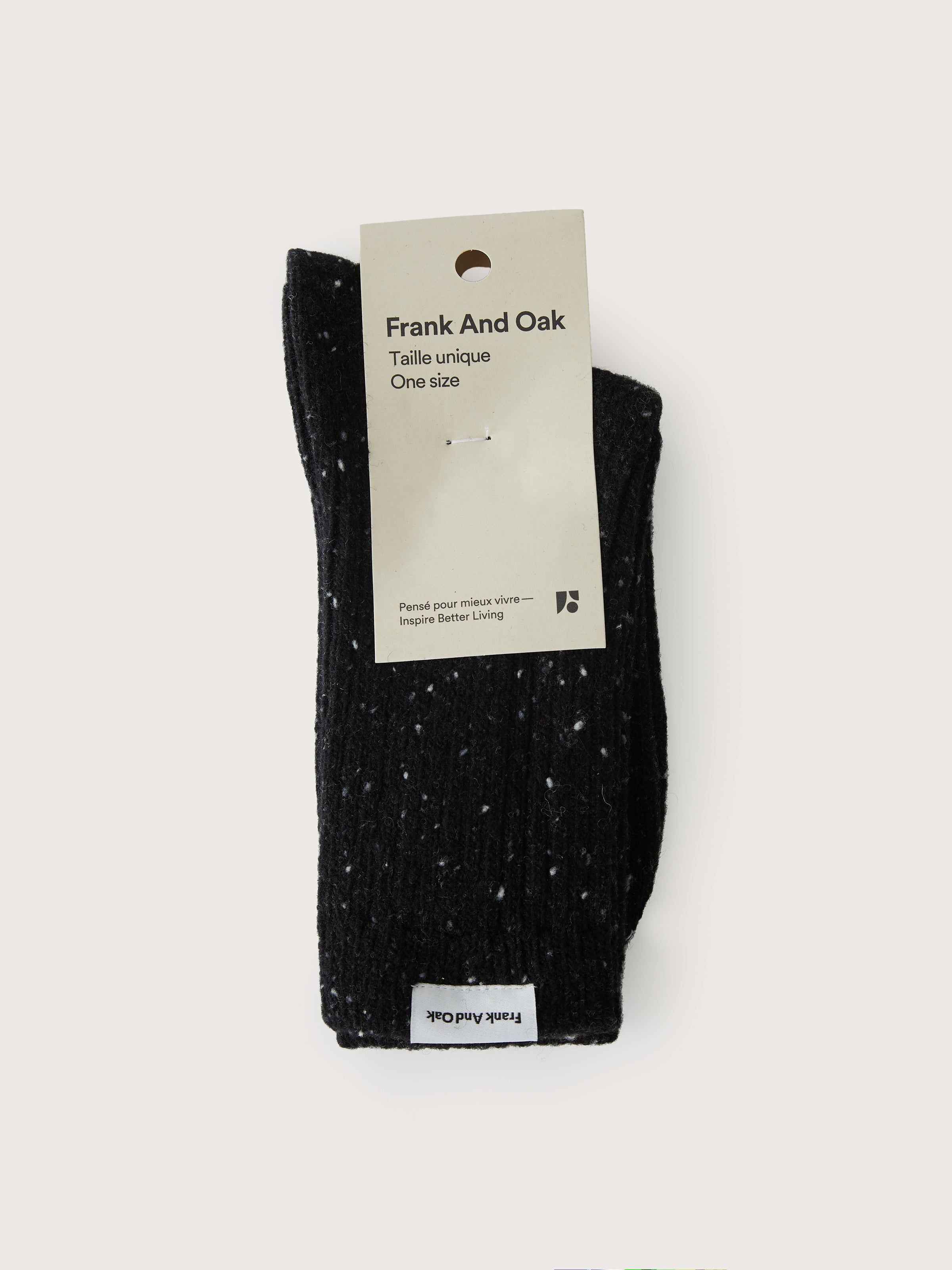 The Chunky Donegal Winter Socks in Black sold by Frank & Oak product image thumbnail 3