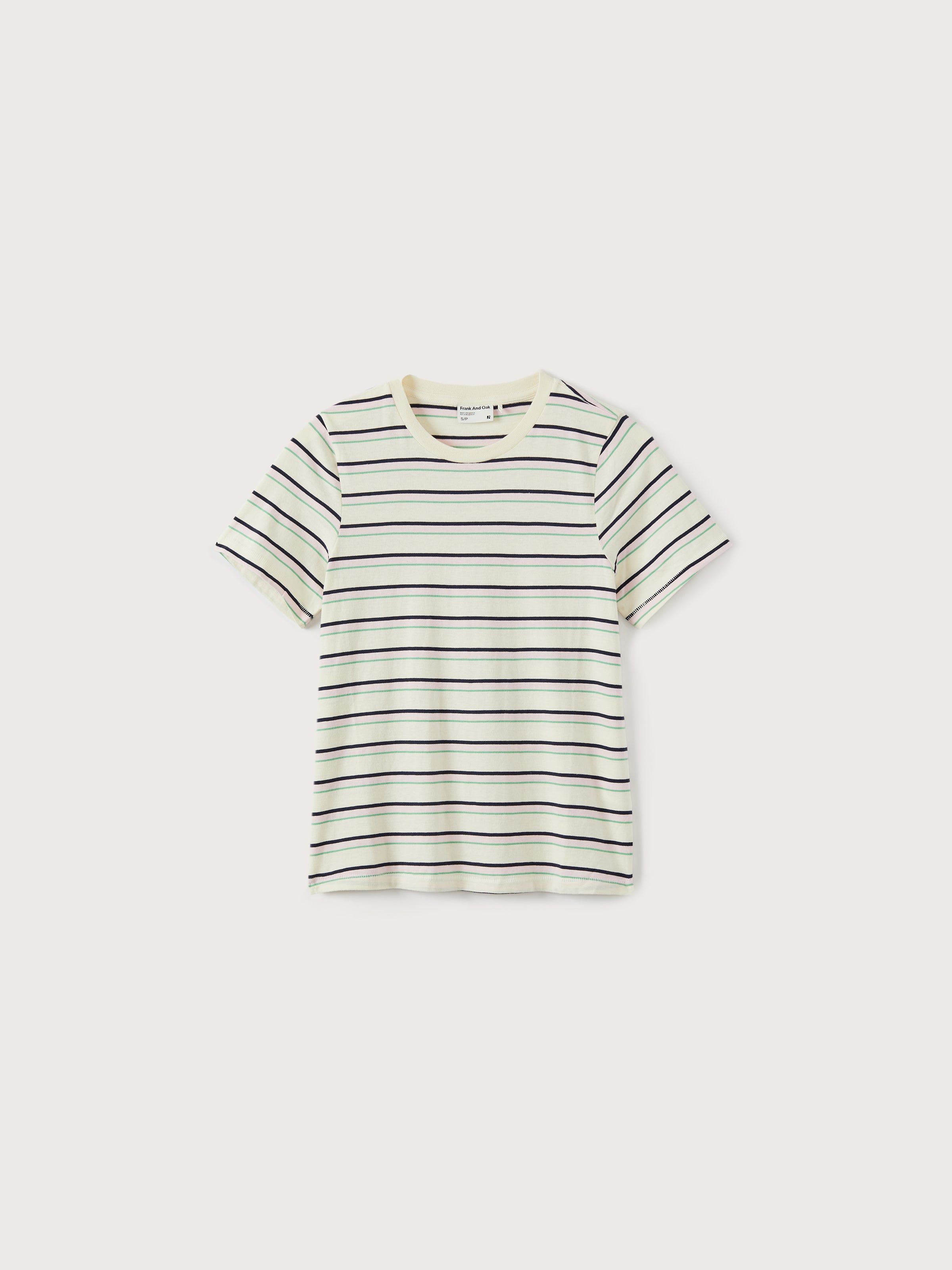 The Striped Essential T-Shirt in Beige sold by Frank & Oak product image thumbnail 4