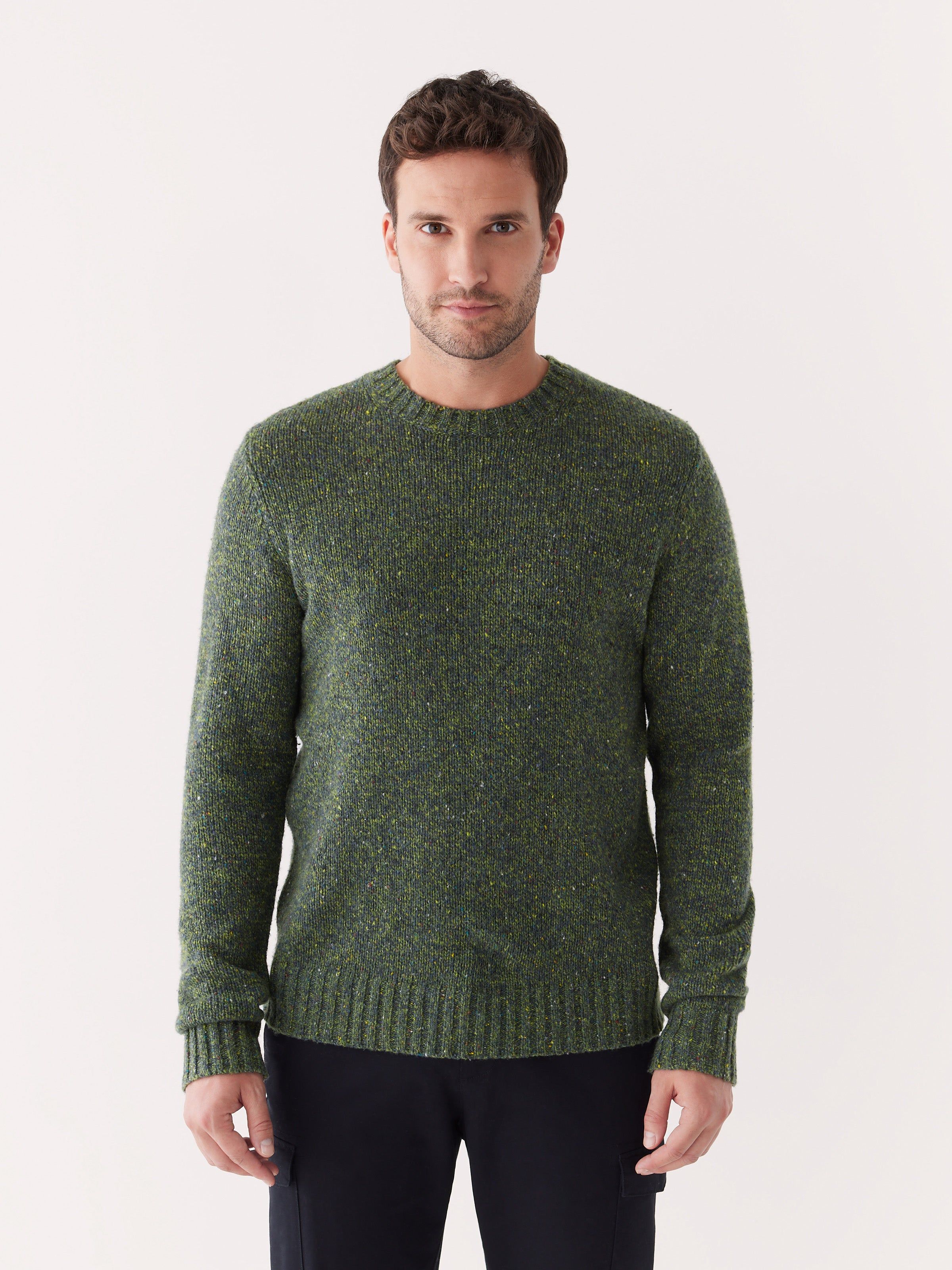 The Donegal Crewneck Sweater in Emerald Green sold by Frank & Oak product image thumbnail 2