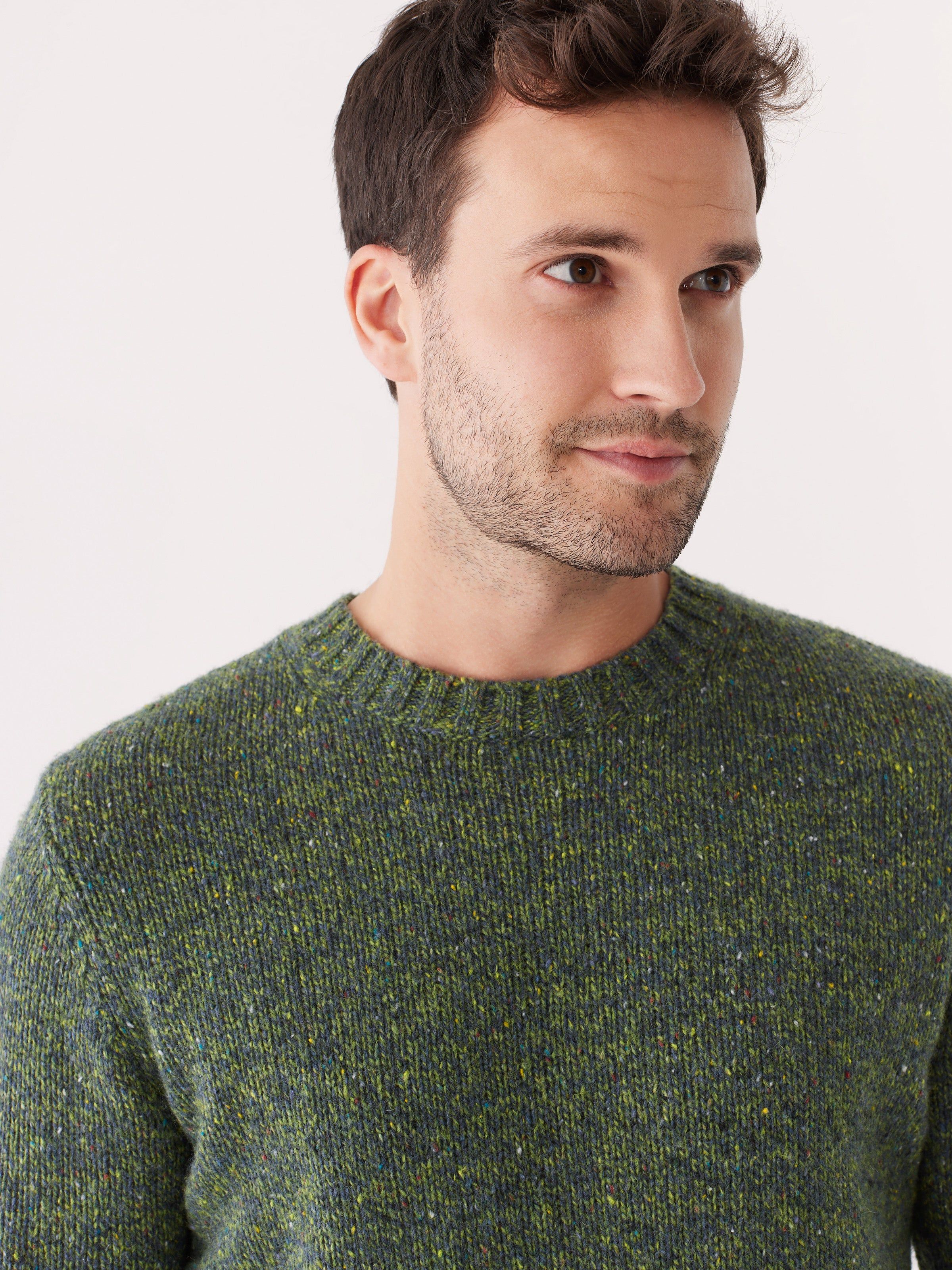 The Donegal Crewneck Sweater in Emerald Green sold by Frank & Oak product image thumbnail 4