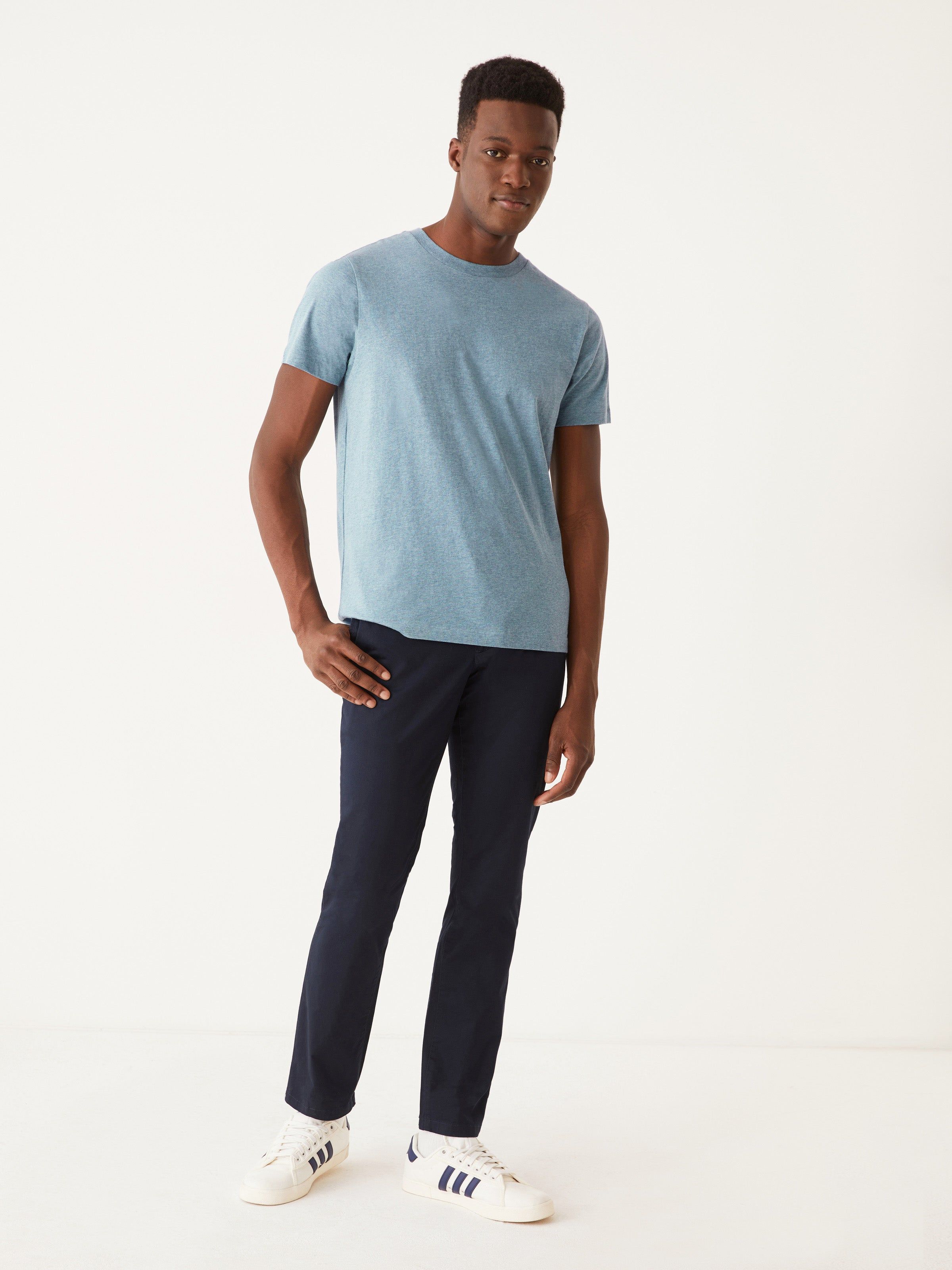 The Slim Fit Essential T-Shirt in Coronet blue sold by Frank & Oak product image thumbnail 2