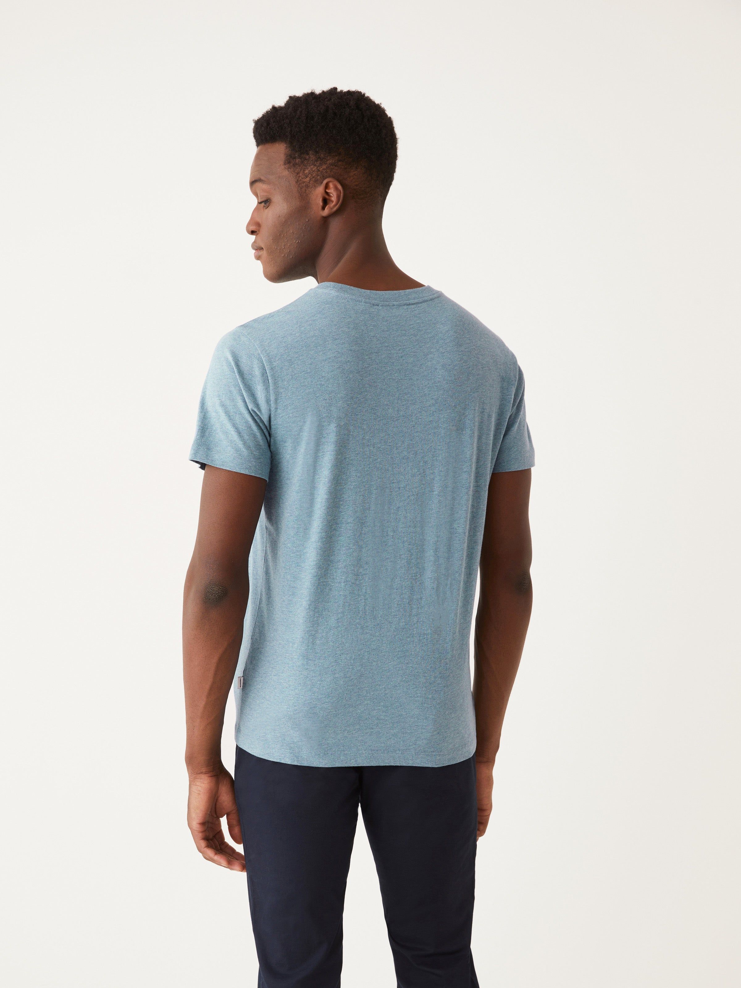 The Slim Fit Essential T-Shirt in Coronet blue sold by Frank & Oak product image thumbnail 3