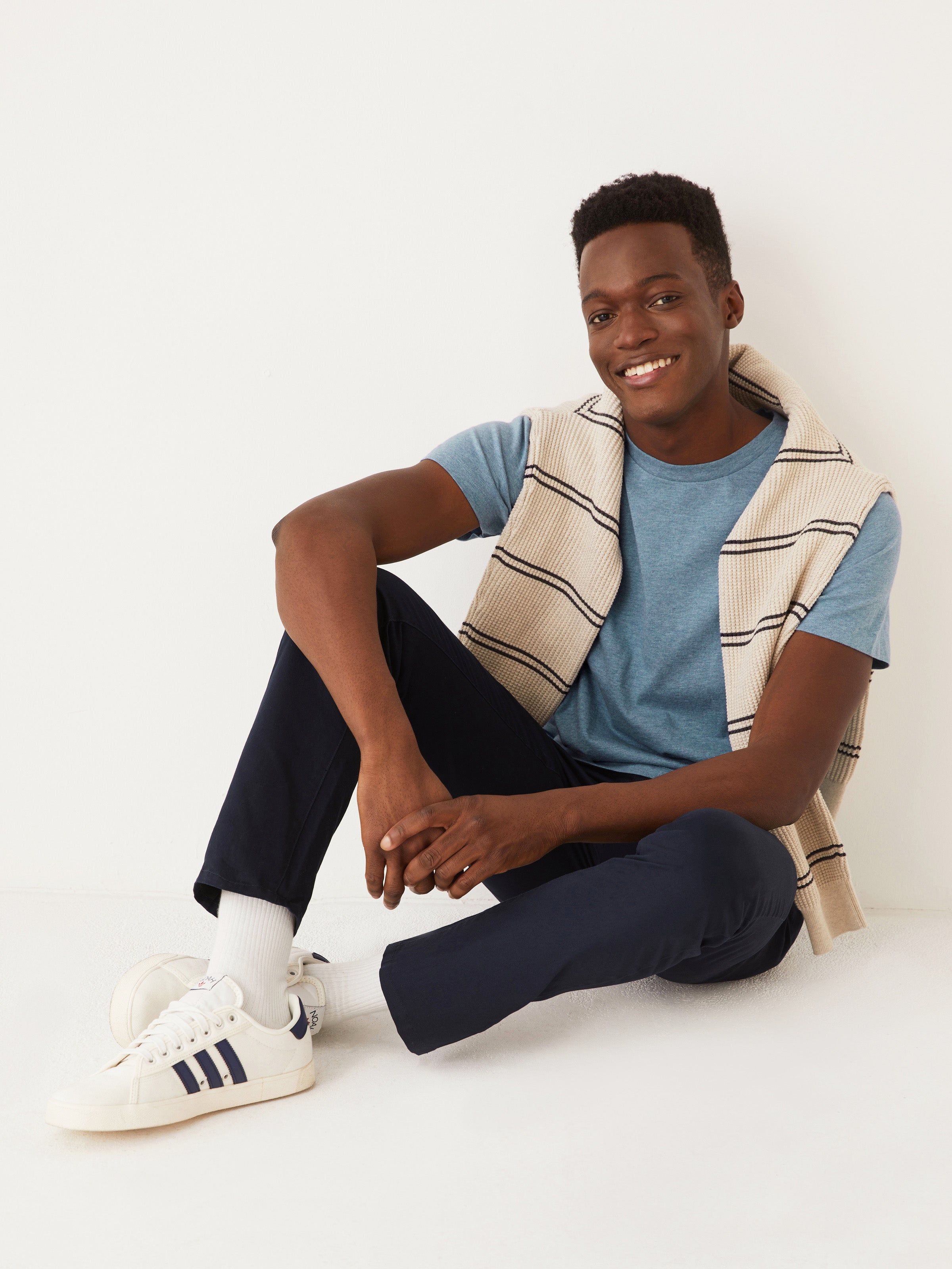 The Slim Fit Essential T-Shirt in Coronet blue sold by Frank & Oak product image thumbnail 4