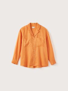 The Oversized Linen Shirt in Apricot sold by Frank & Oak