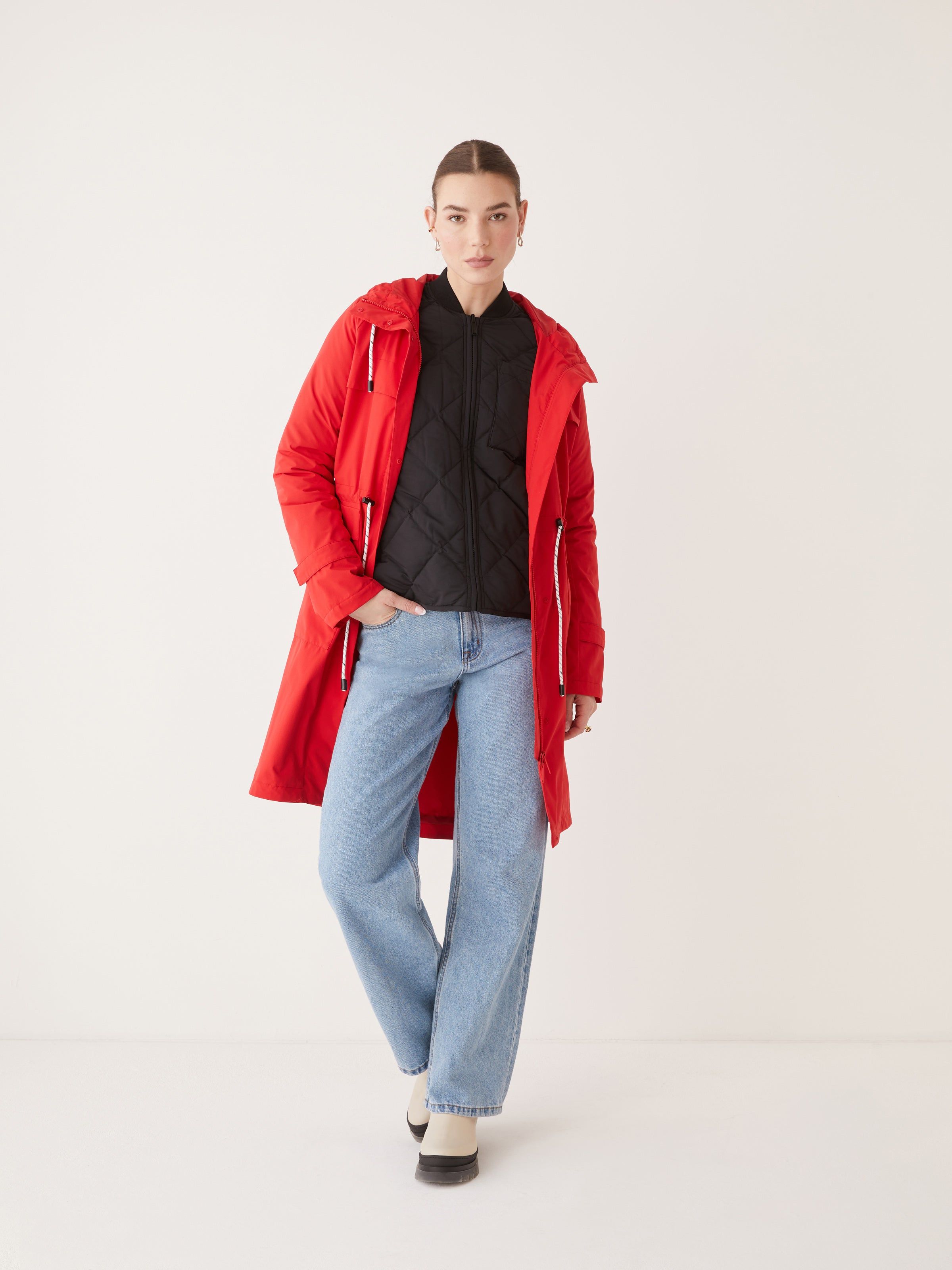 The Stanley Rain Jacket in Red sold by Frank & Oak product image thumbnail 3