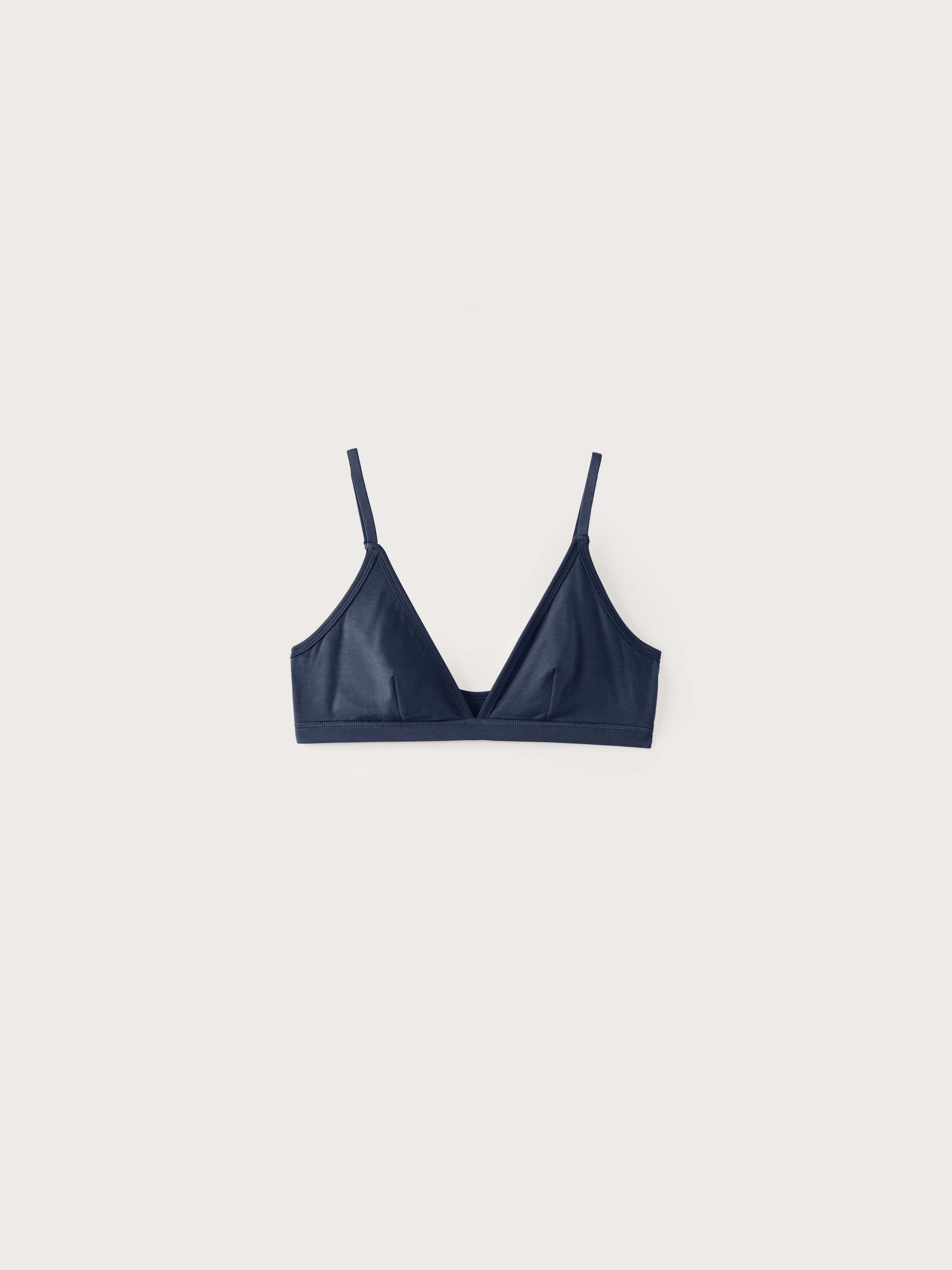 The Fluid Pull-On Triangle Bralette in Dark Blue sold by Frank & Oak product image thumbnail 6
