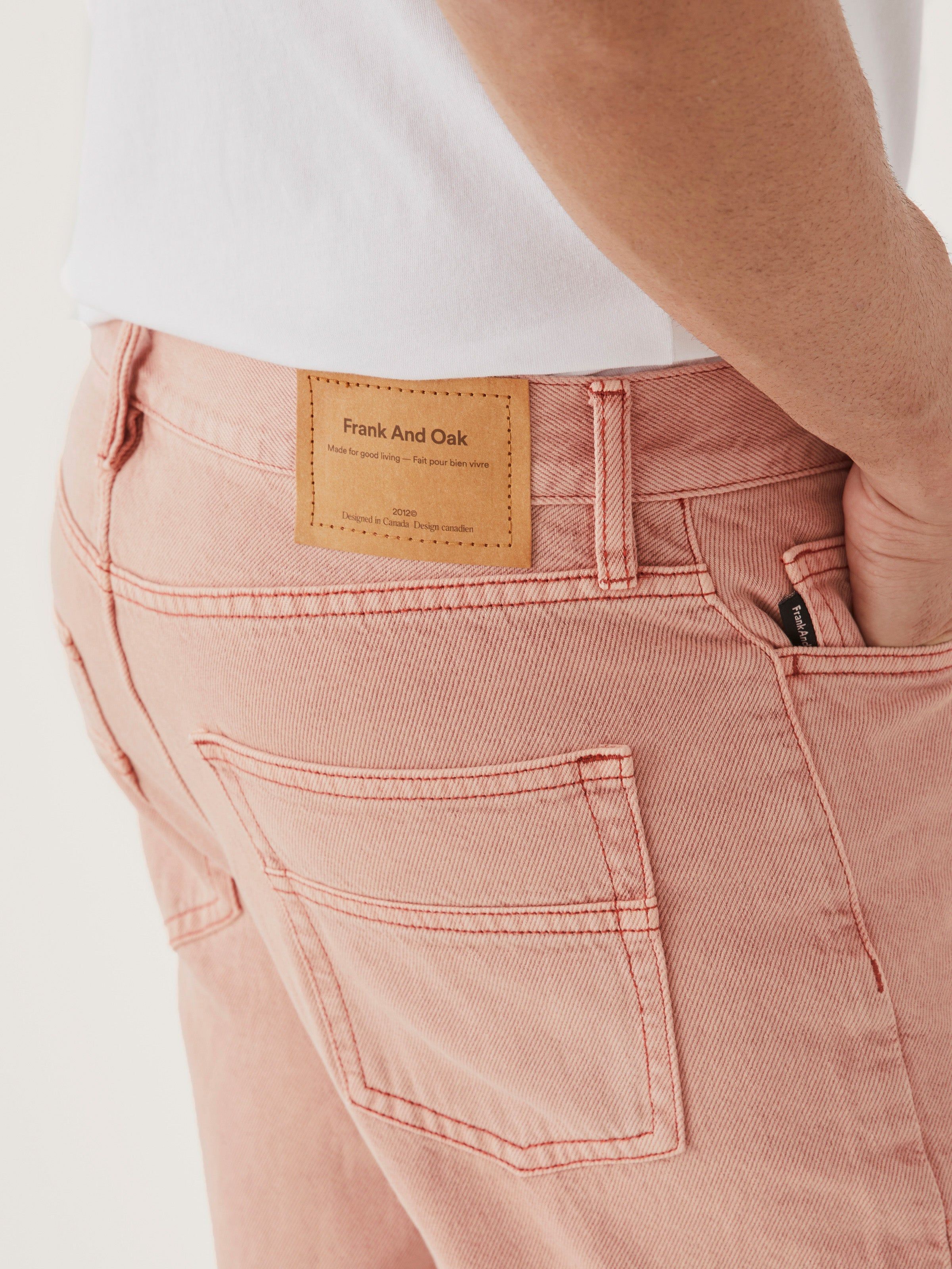 The Adam Slim 10in Short in Apricot sold by Frank & Oak product image thumbnail 3
