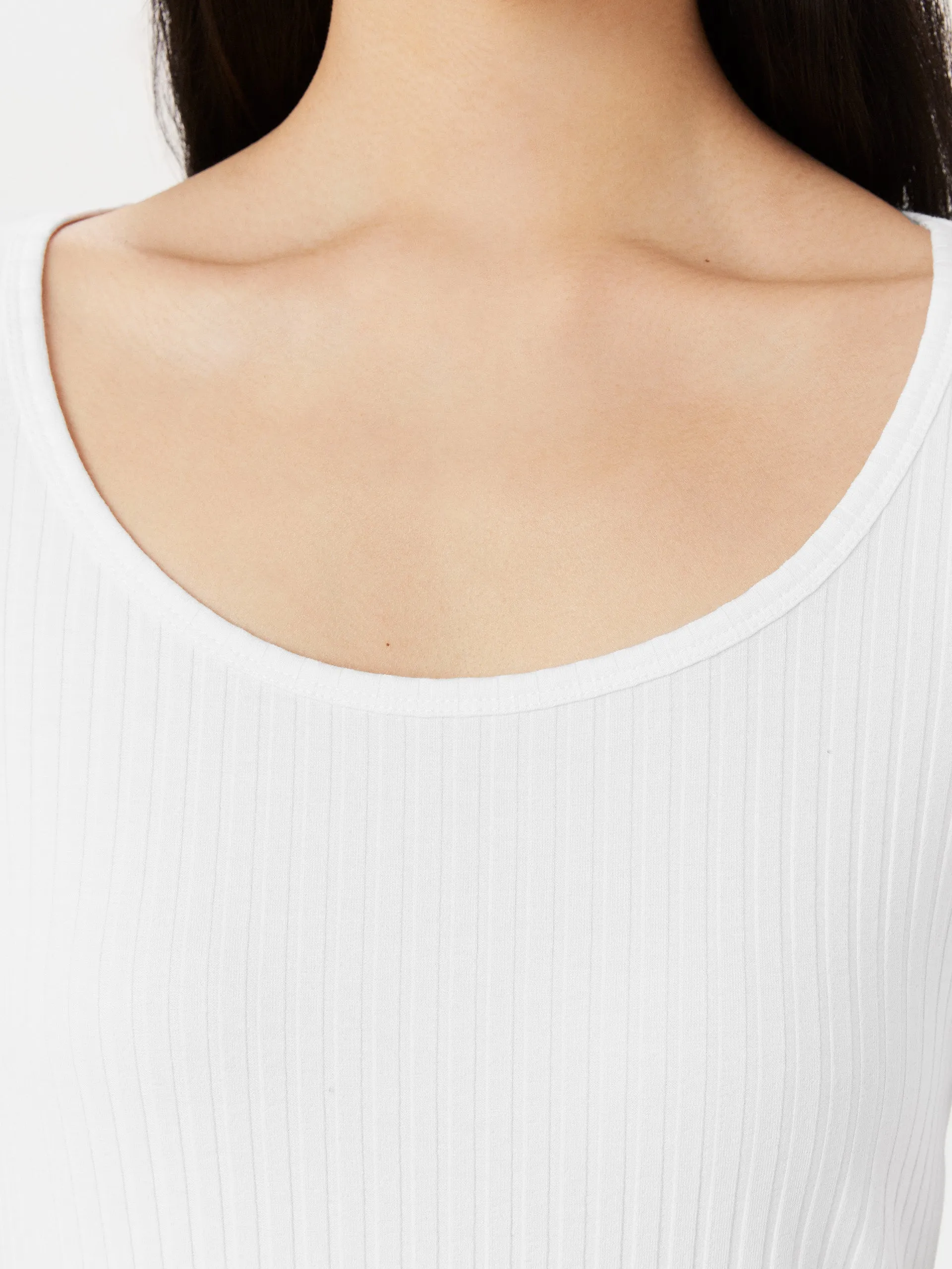 The Slim Ribbed Top in Bright White sold by Frank & Oak product image thumbnail 5