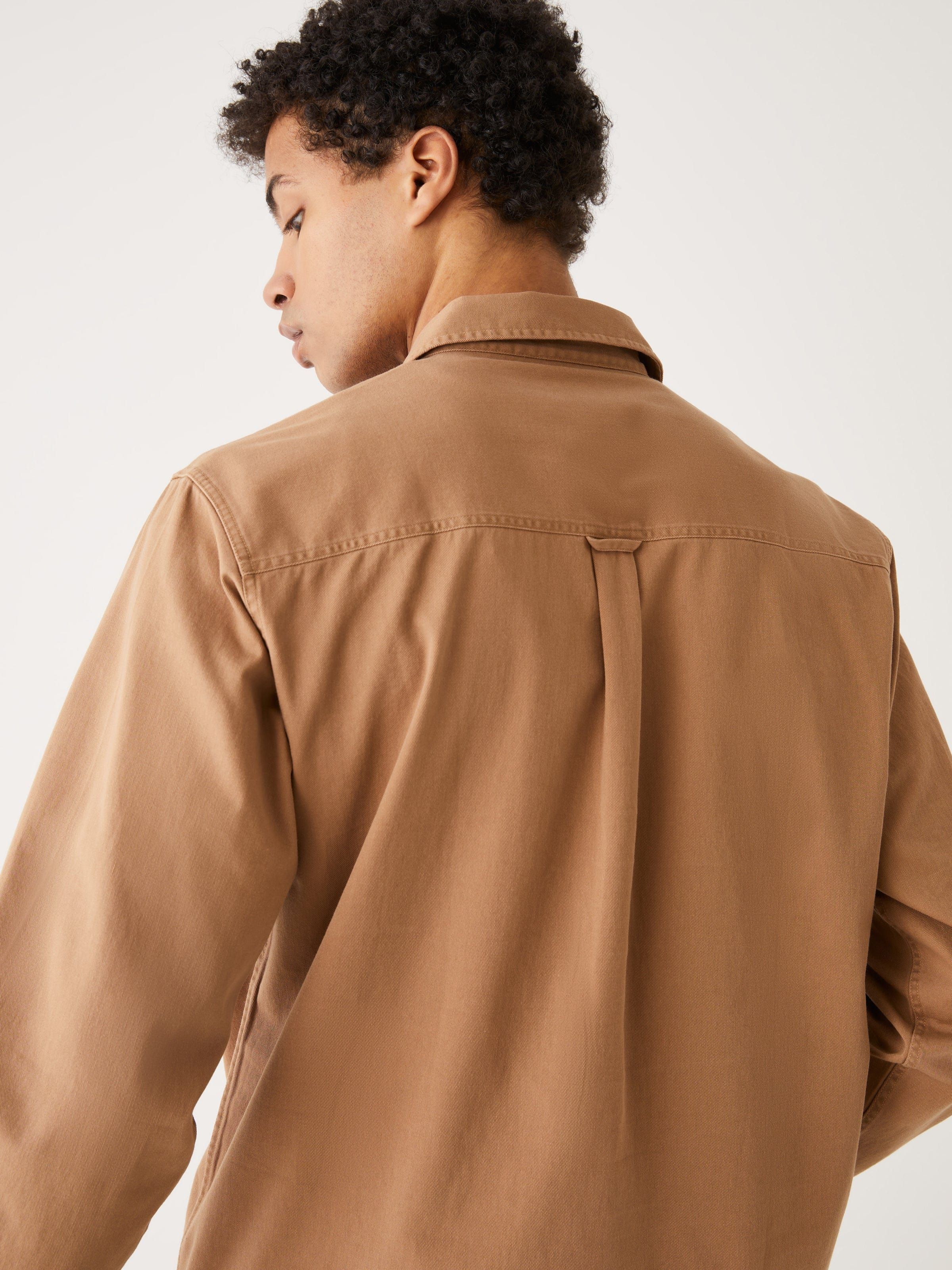 The Half-Zip Twill Popover Overshirt in Amber sold by Frank & Oak product image thumbnail 5
