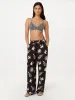The Printed Triangle Bikini Top in Black sold by Frank & Oak
