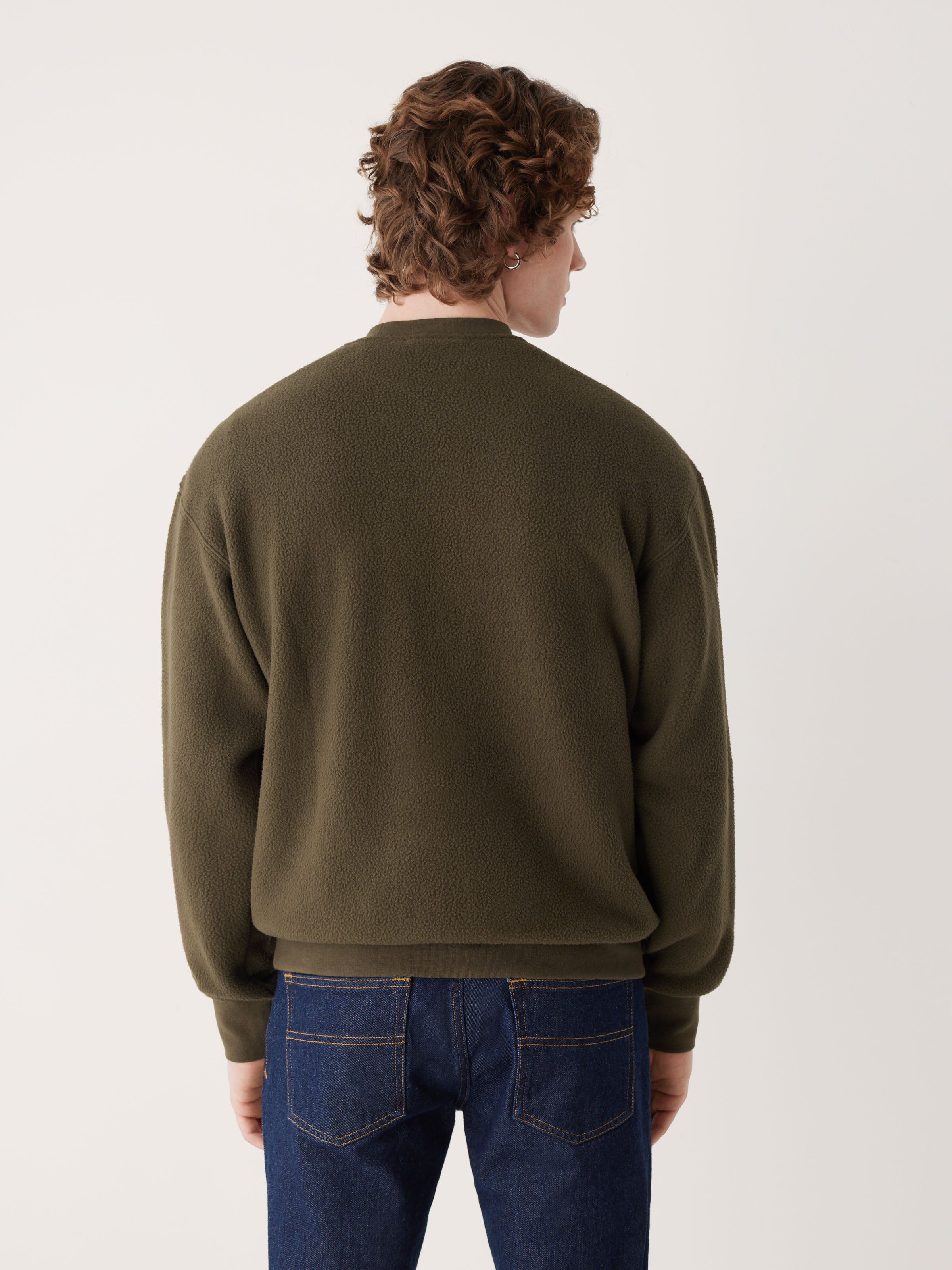 The Explorer Polar Fleece Crewneck in Dark Taupe sold by Frank & Oak product image thumbnail 4