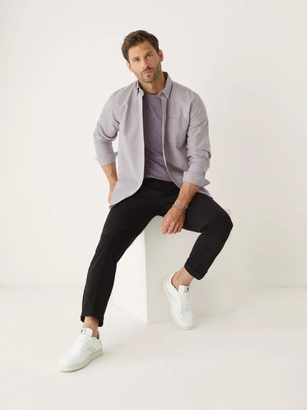 The Marled Jasper Oxford Shirt in Slate Violet sold by Frank & Oak