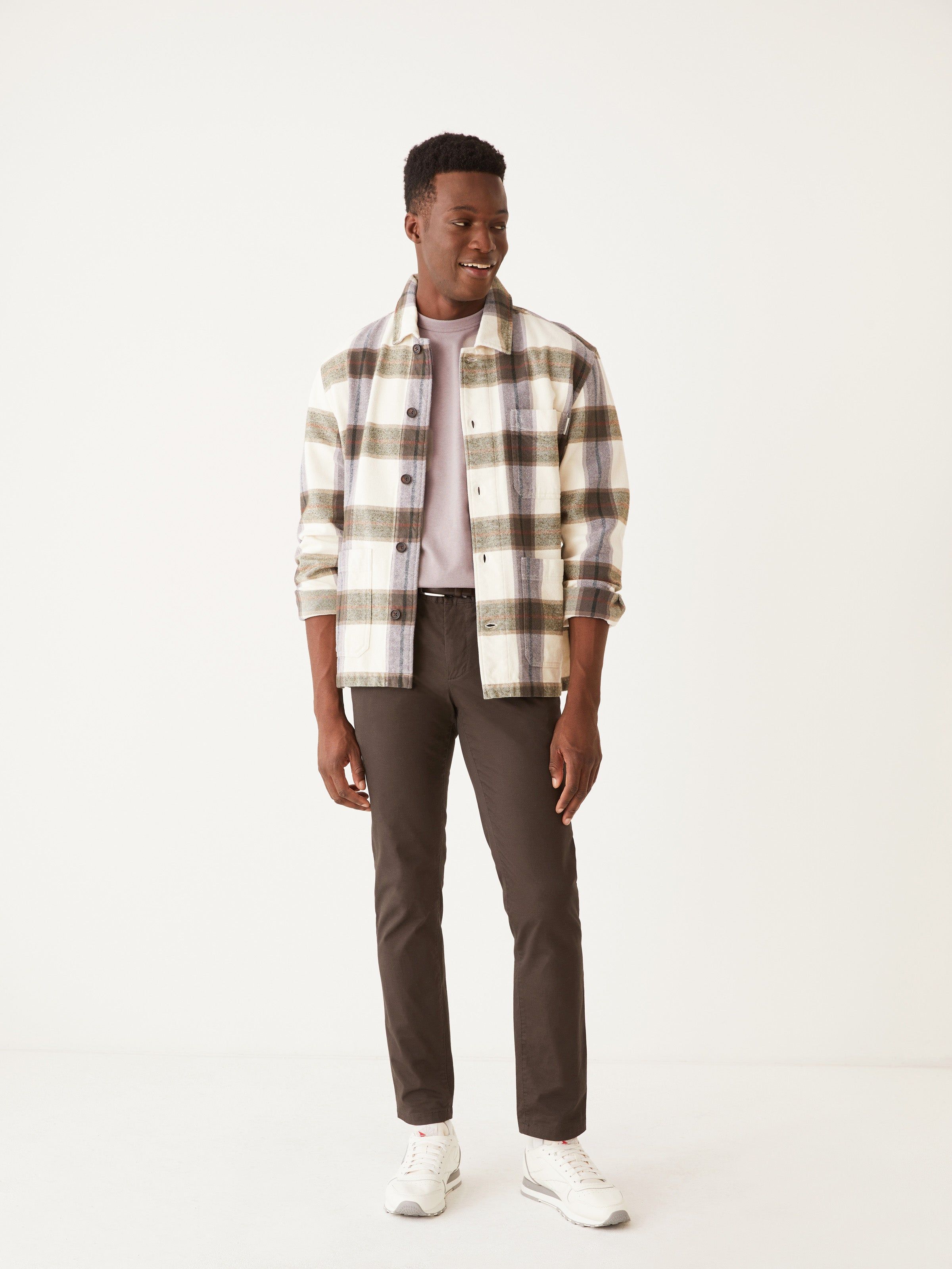 The Kapok Worker Overshirt in White Cream sold by Frank & Oak product image thumbnail 5