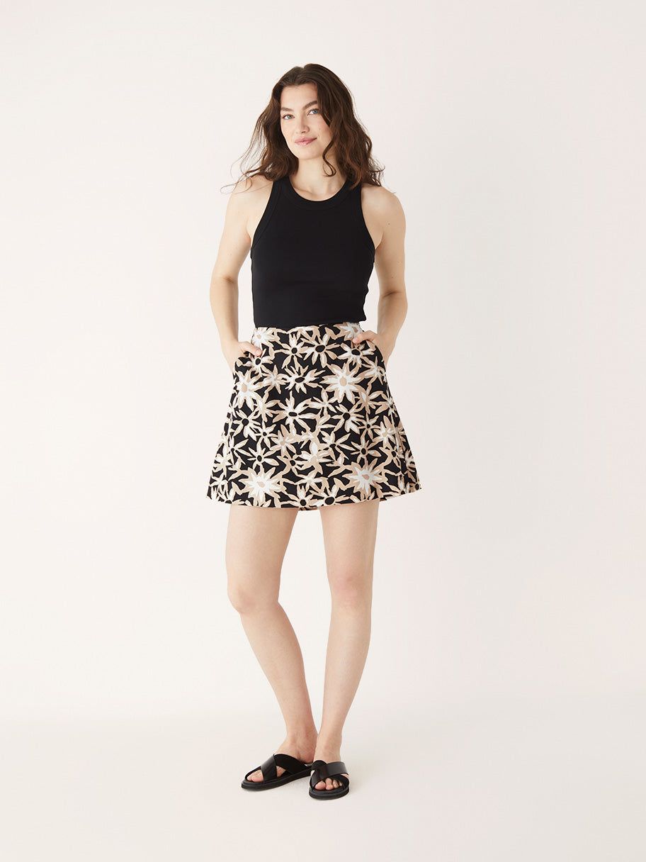 The Printed Mini Skirt in Black sold by Frank & Oak product image thumbnail 2