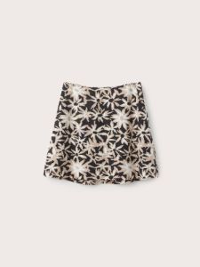 The Printed Mini Skirt in Black sold by Frank & Oak