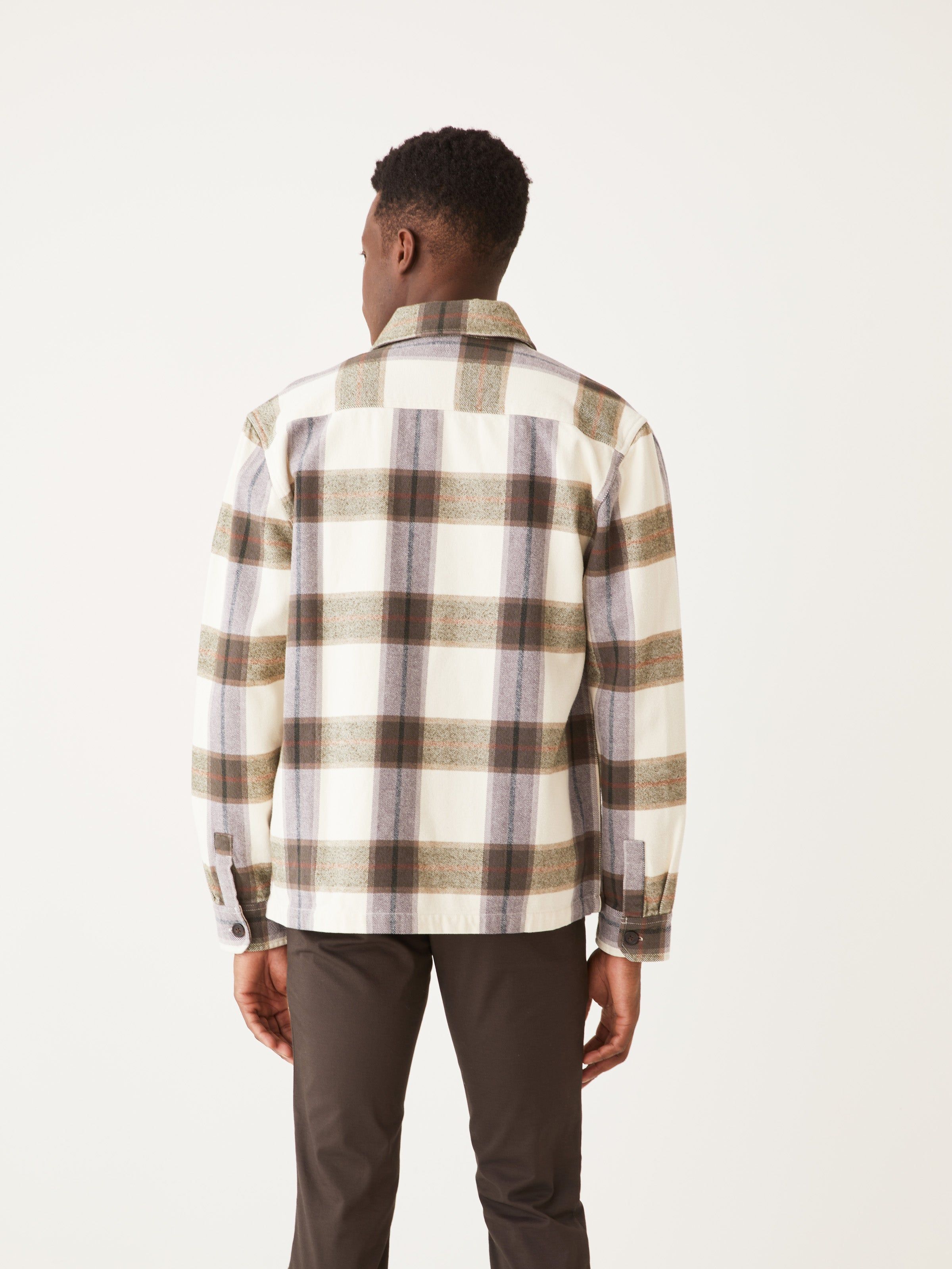 The Kapok Worker Overshirt in White Cream sold by Frank & Oak product image thumbnail 6