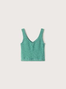 The Knitted Tank Top in Green sold by Frank & Oak