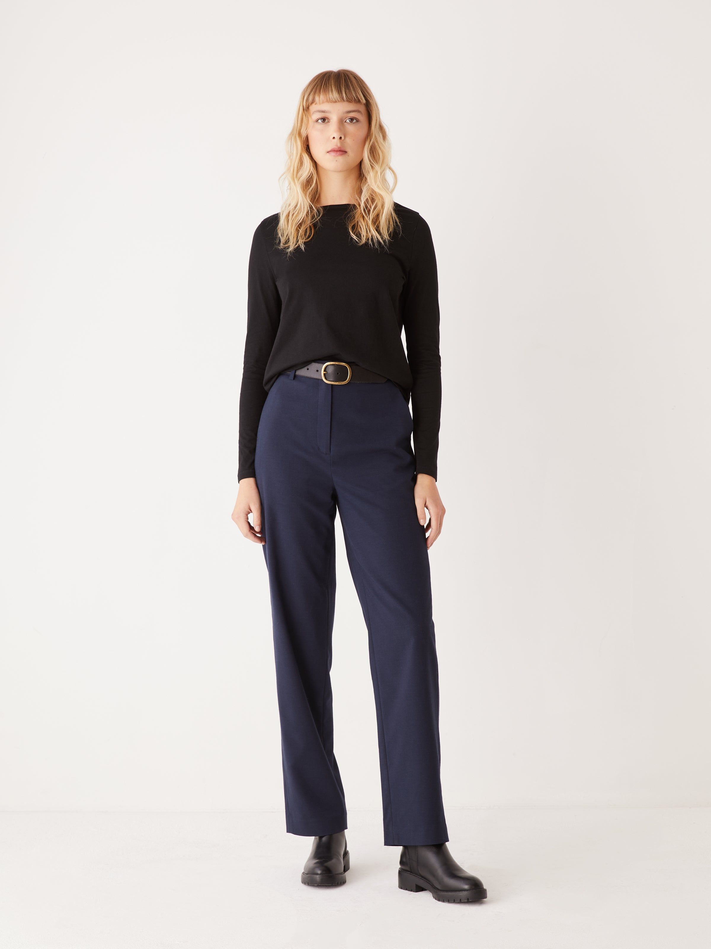 The Long Sleeve T-Shirt in Black sold by Frank & Oak