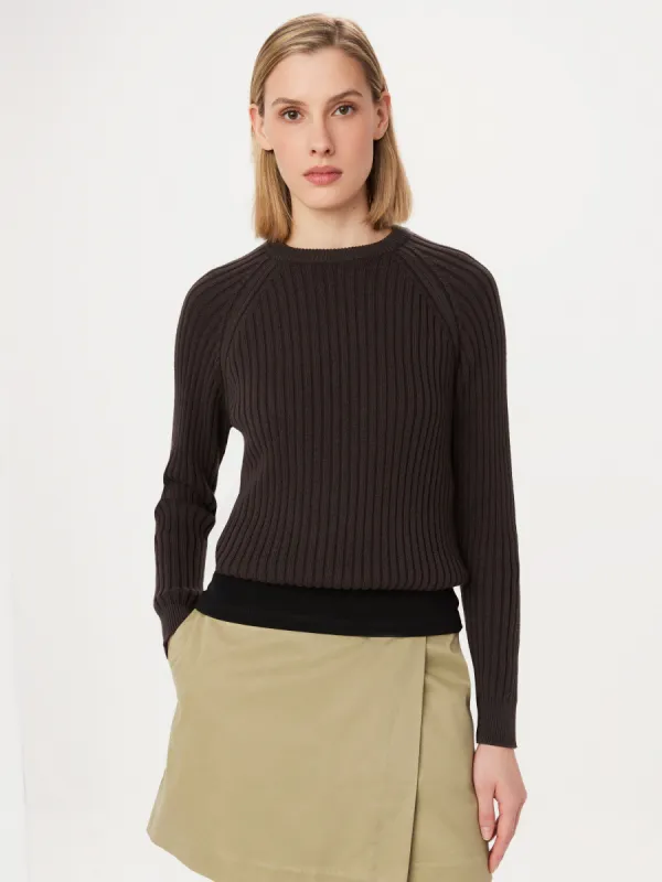 The Ara Seacell™ Sweater in Dark Chocolate sold by Frank & Oak