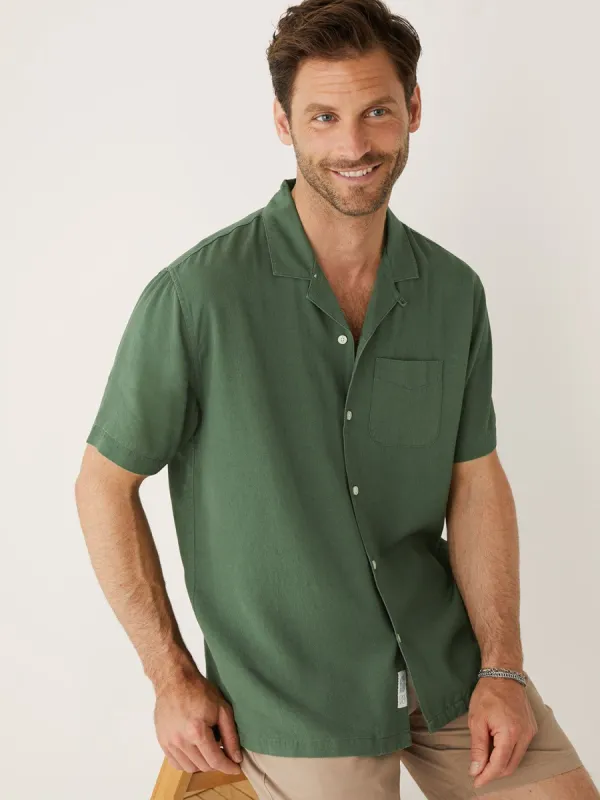 The Eco Dye Resort Shirt in Green sold by Frank & Oak