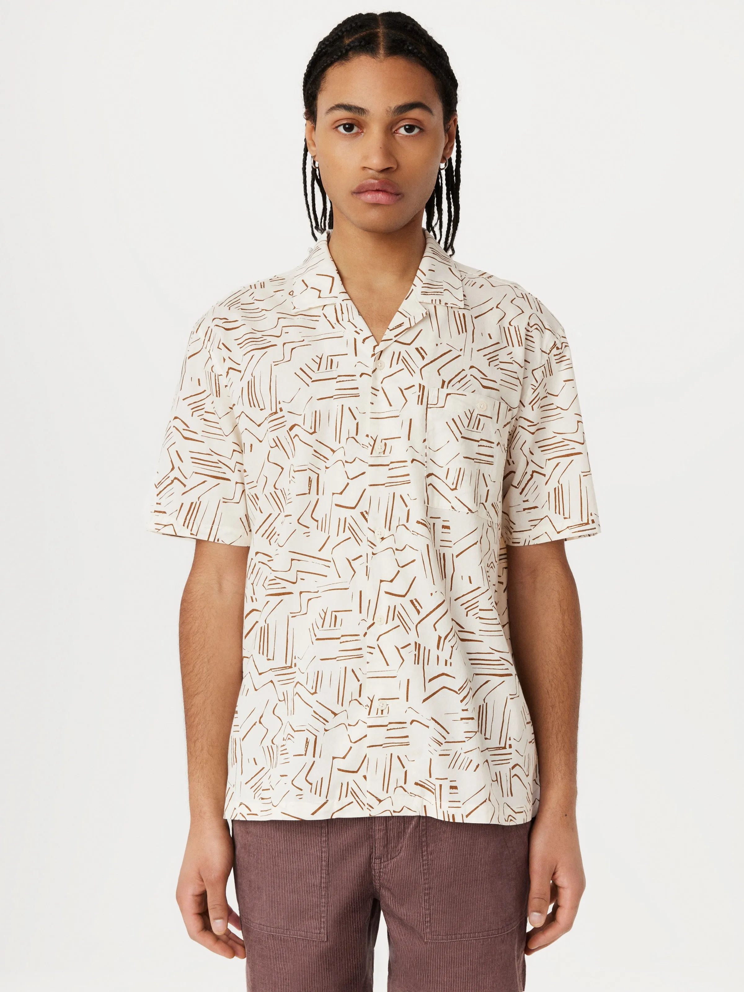 The Abstract Camp Collar Shirt in Cloud sold by Frank & Oak product image thumbnail 3