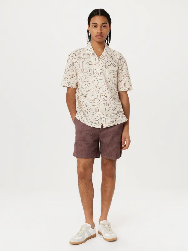 The Abstract Camp Collar Shirt in Cloud sold by Frank & Oak