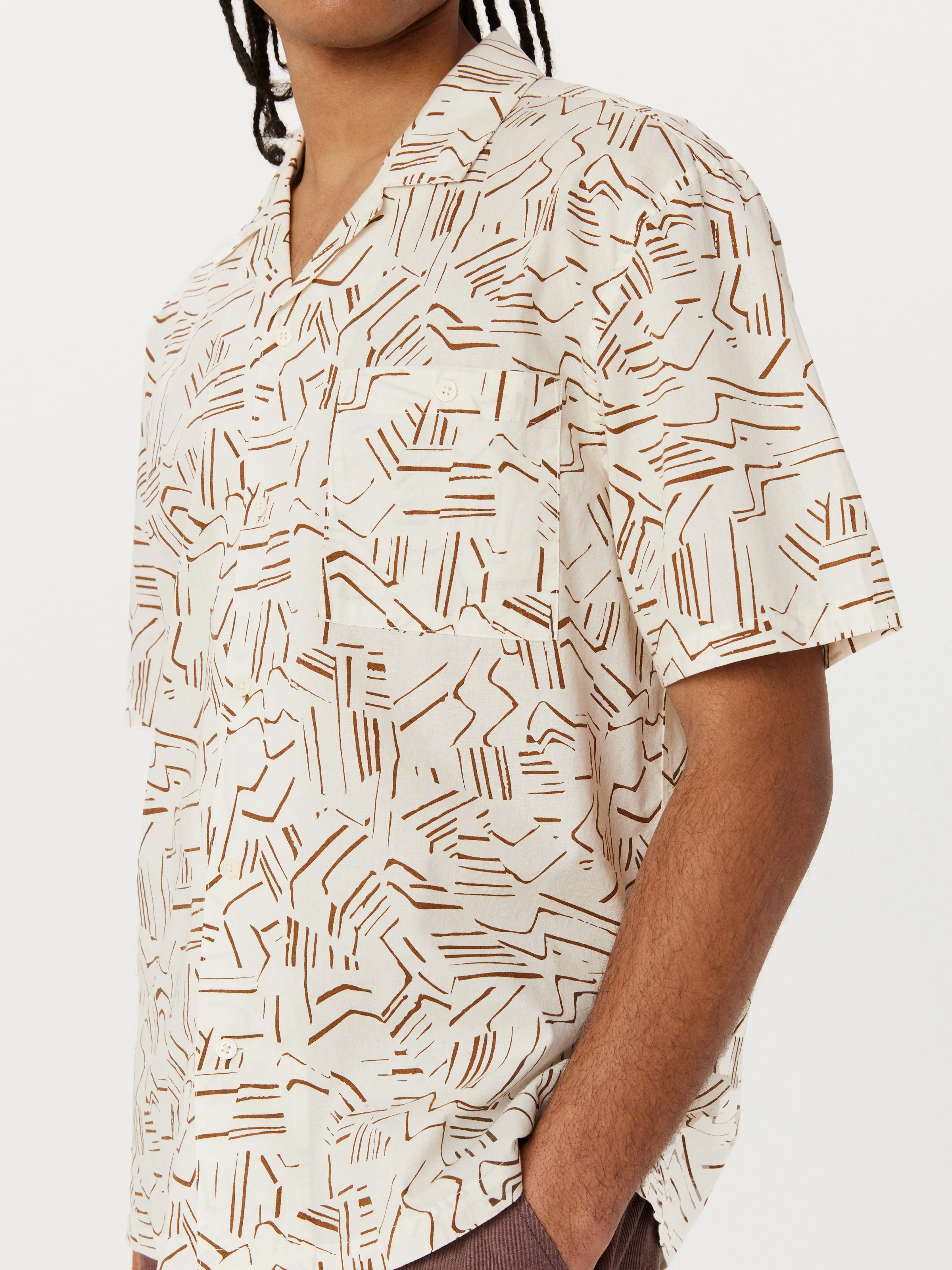 The Abstract Camp Collar Shirt in Cloud sold by Frank & Oak product image thumbnail 2