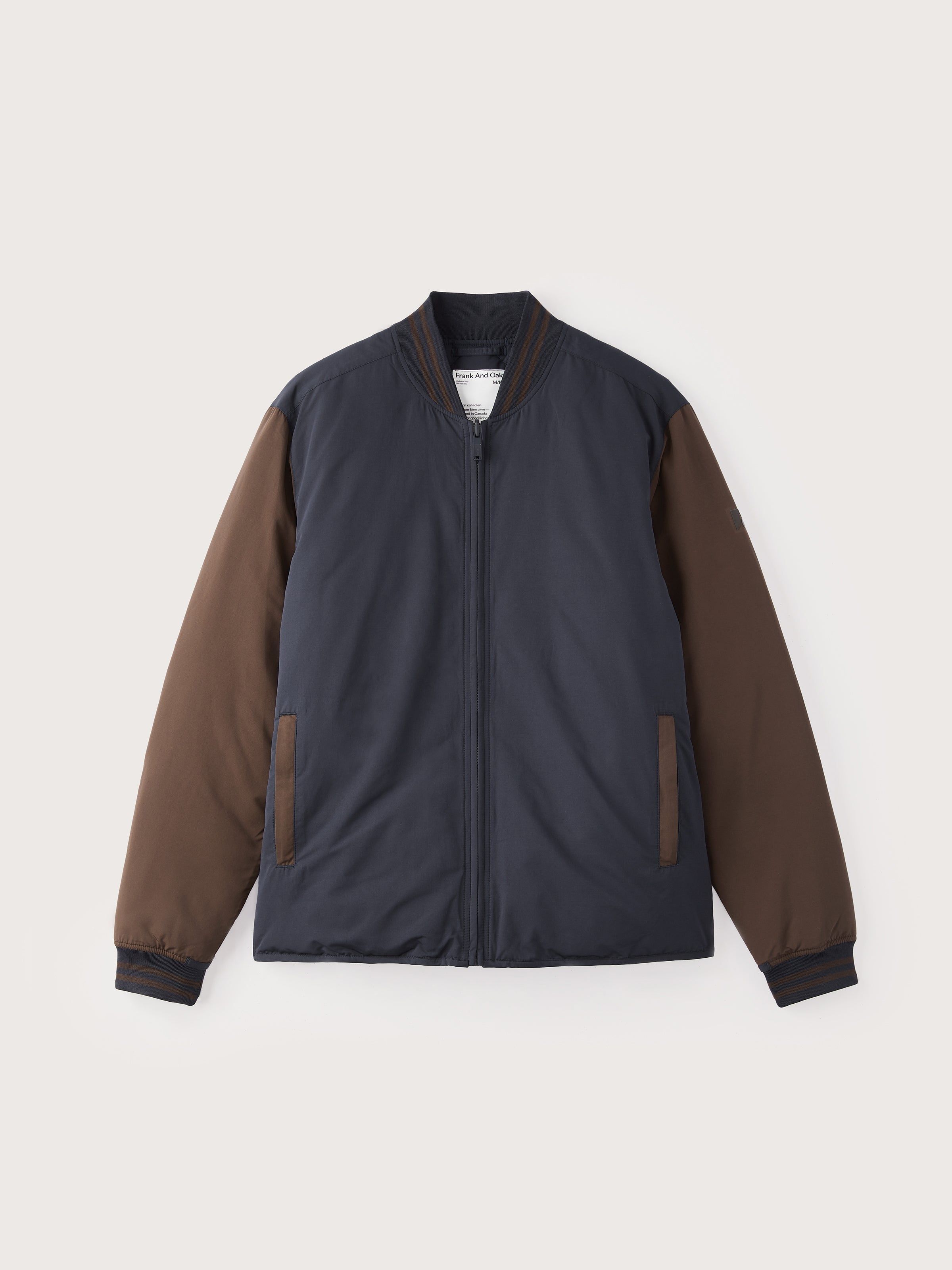 The Varsity Skyline Reversible Bomber in Dark Blue sold by Frank & Oak product image thumbnail 8