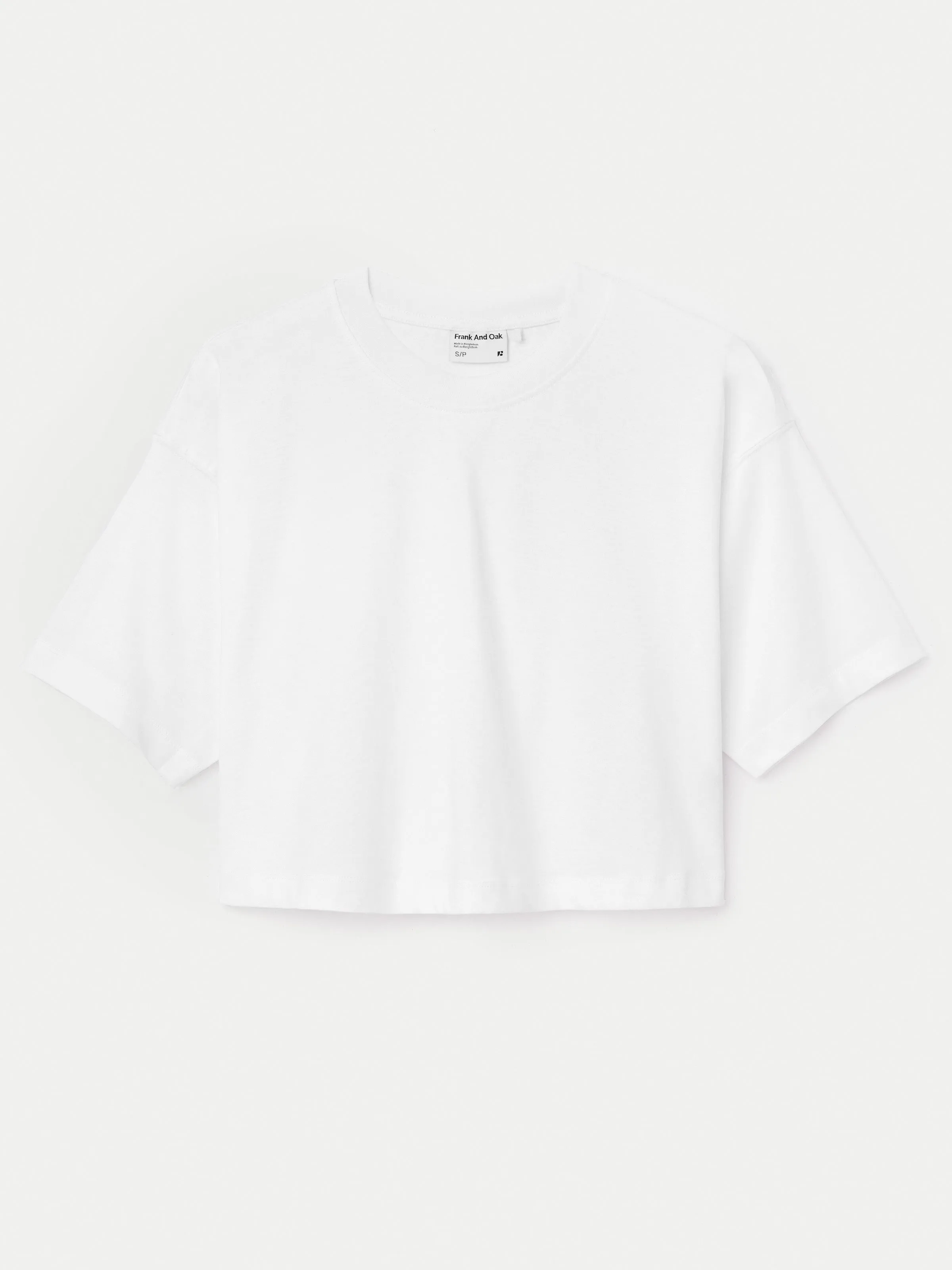 The Cropped Boxy T-Shirt in Bright White sold by Frank & Oak product image thumbnail 5