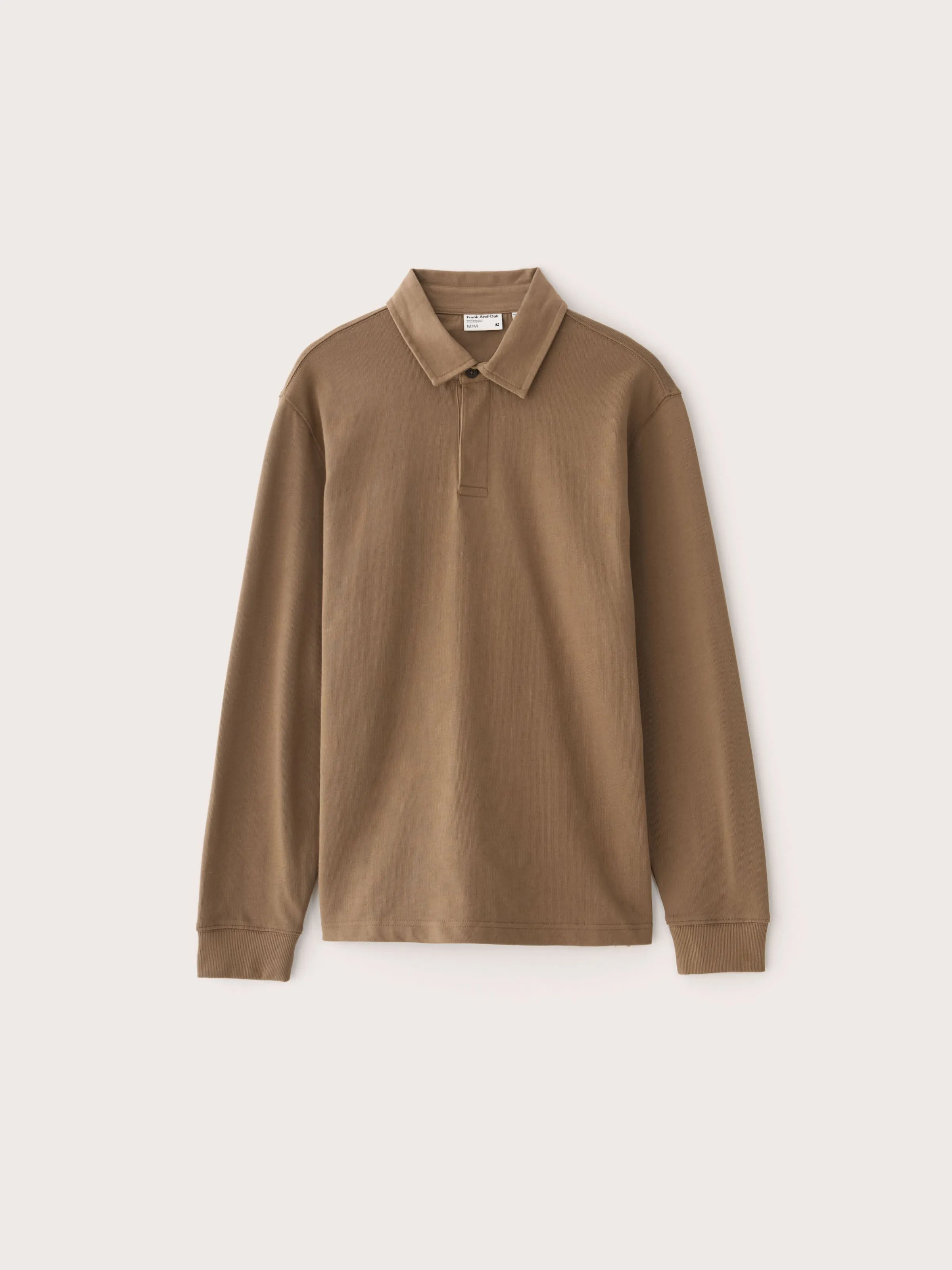 The Long Sleeve Rugby Polo in Umber sold by Frank & Oak product image thumbnail 5