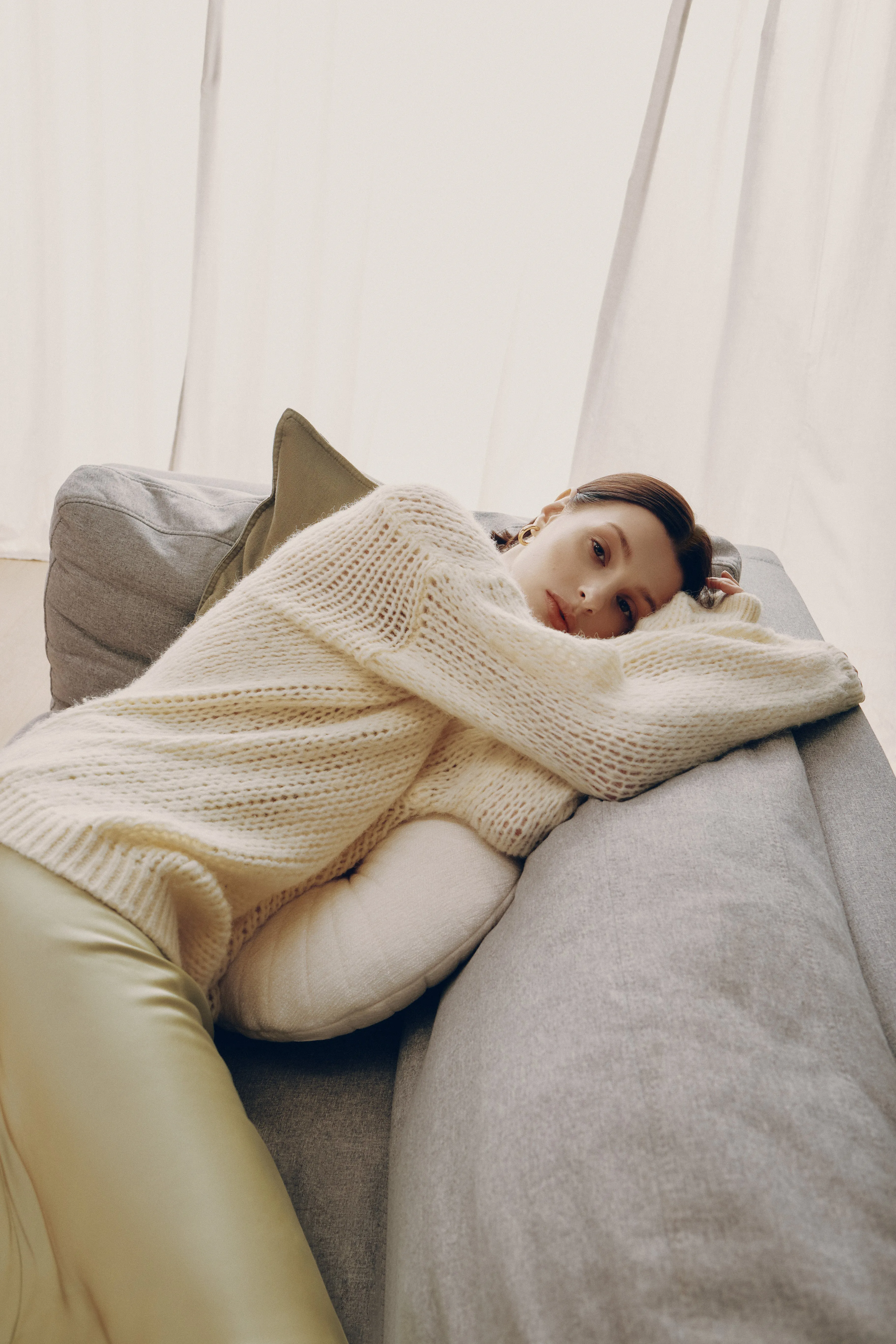 The Satin Maxi Skirt in Lichen sold by Frank & Oak product image thumbnail 2