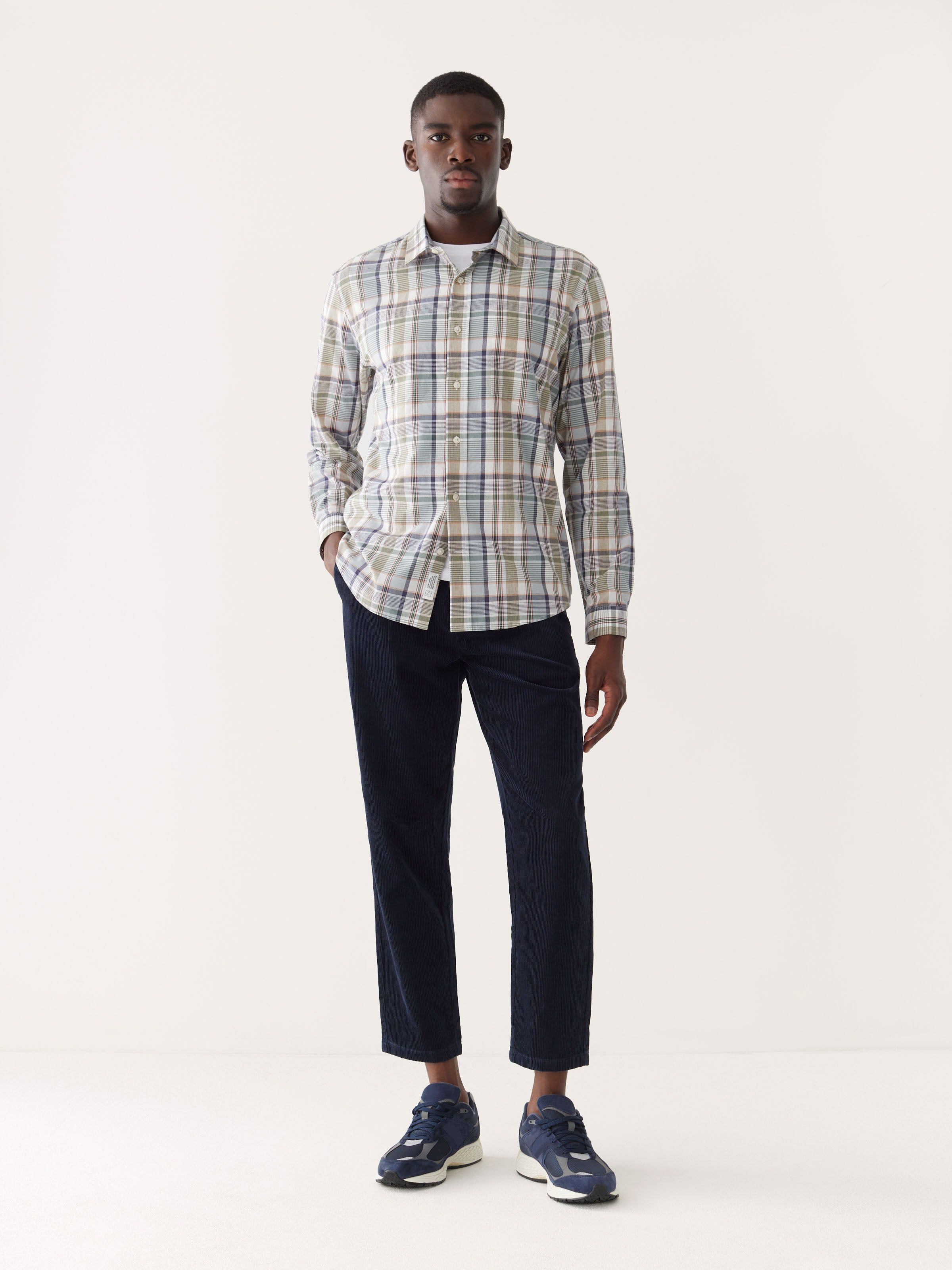 The Plaid Poplin Shirt in Evergreen sold by Frank & Oak product image thumbnail 2