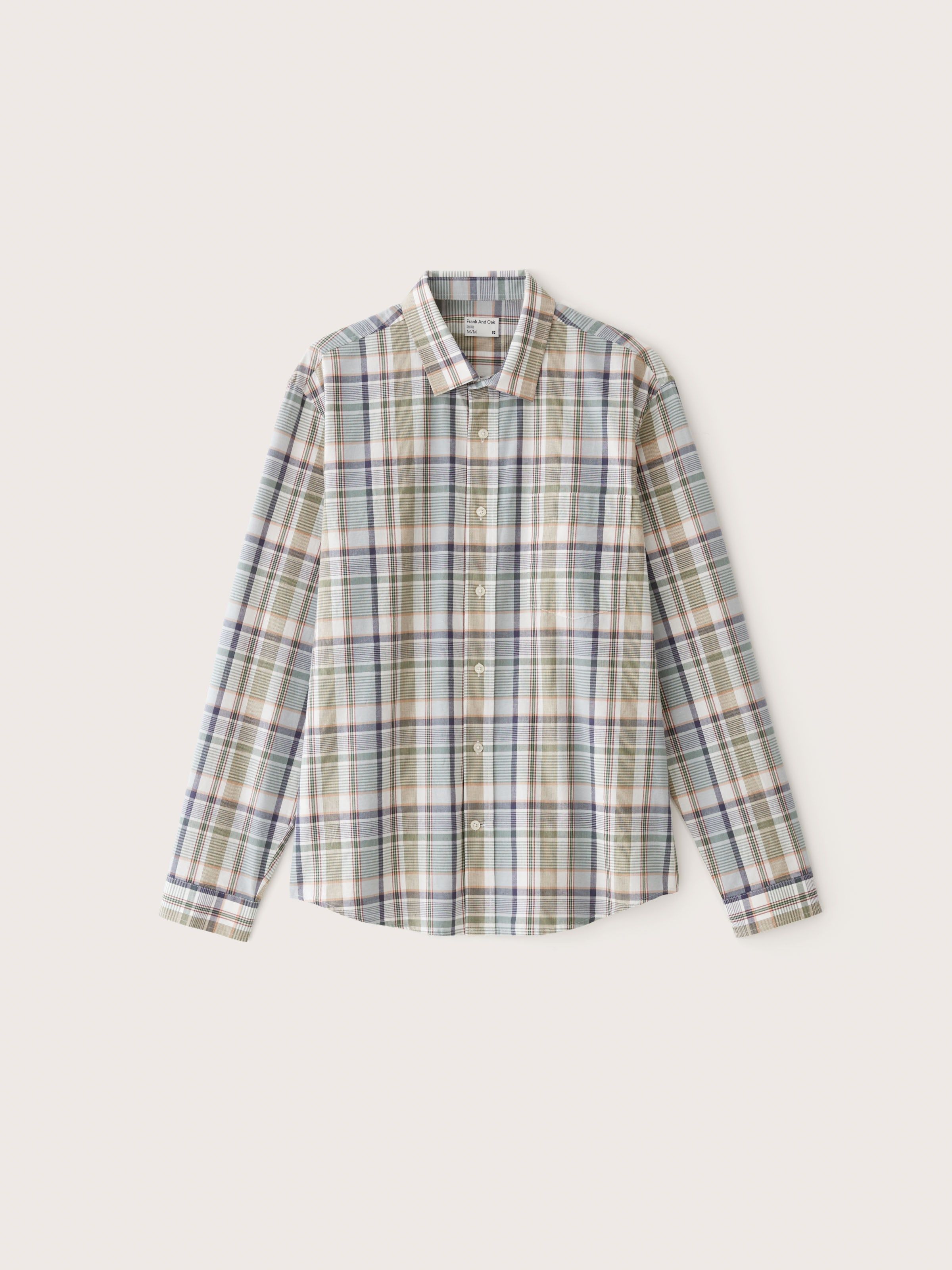 The Plaid Poplin Shirt in Evergreen sold by Frank & Oak product image thumbnail 5