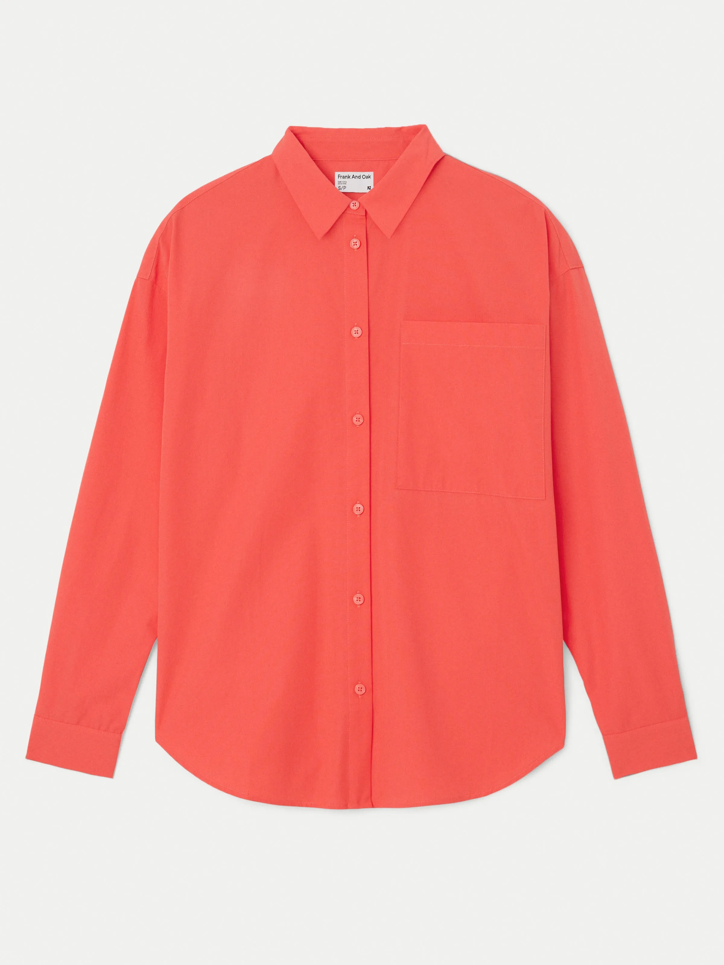 The Relaxed Poplin Shirt in Vibrant Red sold by Frank & Oak product image thumbnail 5