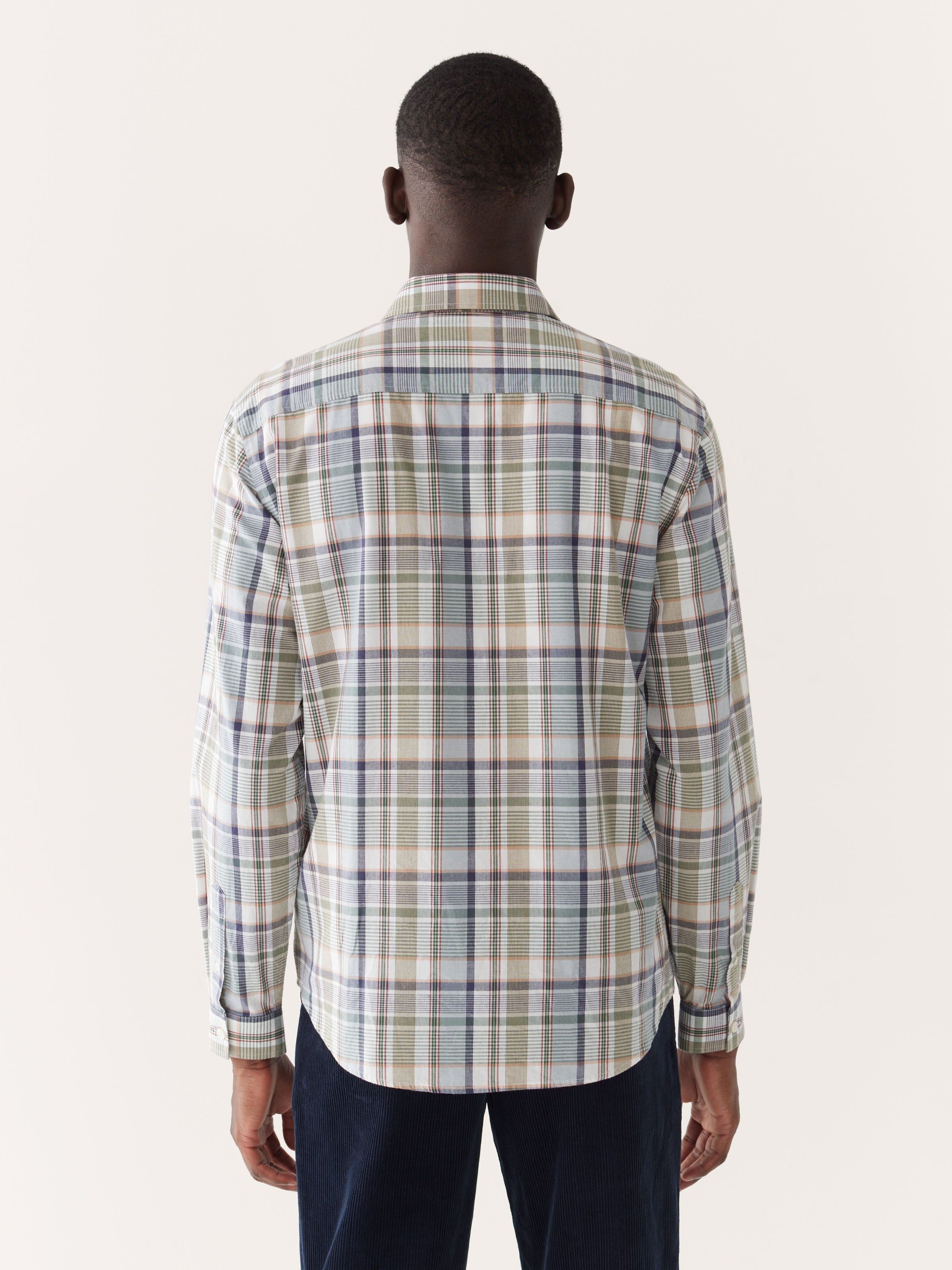 The Plaid Poplin Shirt in Evergreen sold by Frank & Oak product image thumbnail 3