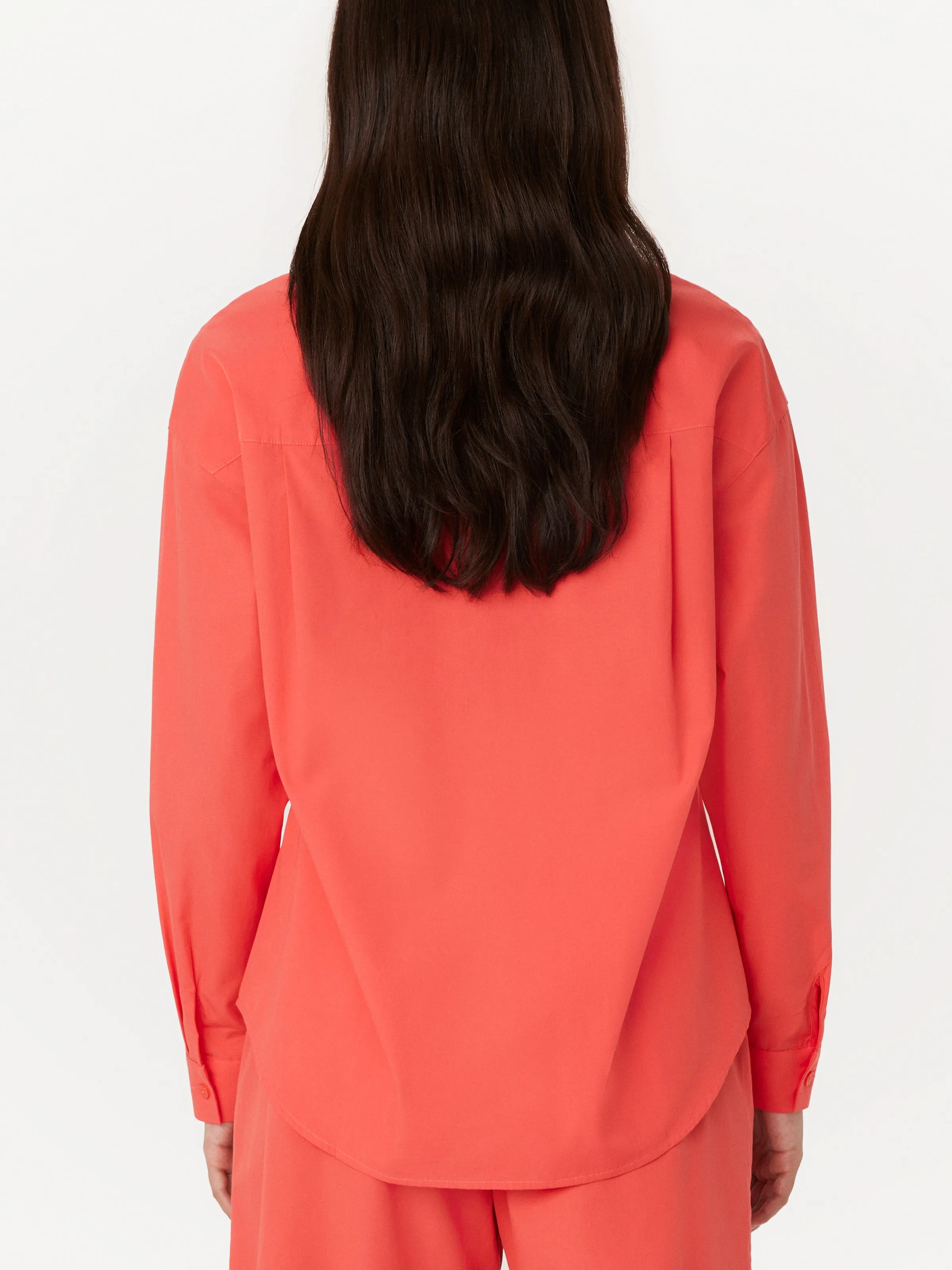 The Relaxed Poplin Shirt in Vibrant Red sold by Frank & Oak product image thumbnail 4