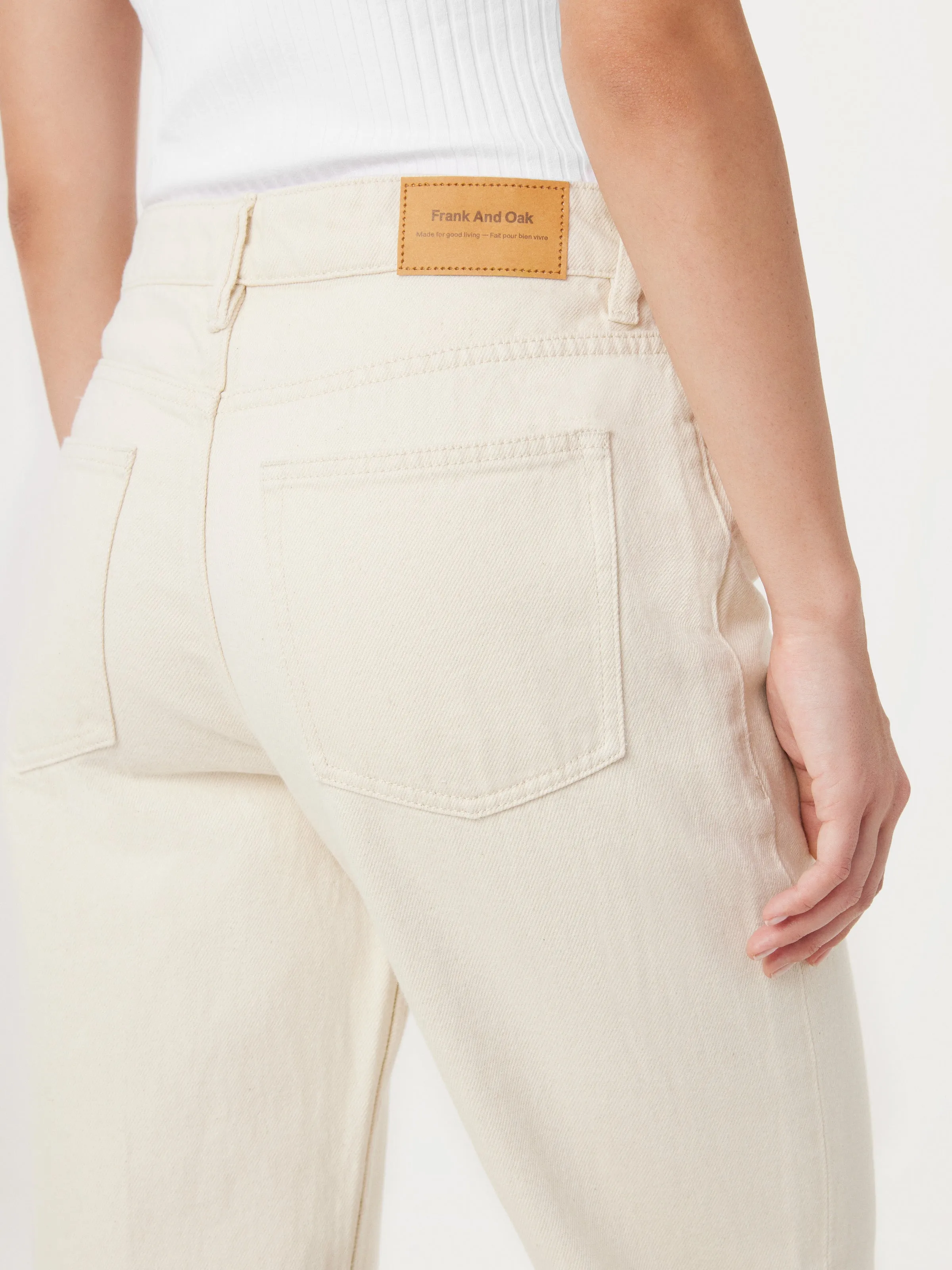 The Cyndi Straight Jean in White sold by Frank & Oak product image thumbnail 3