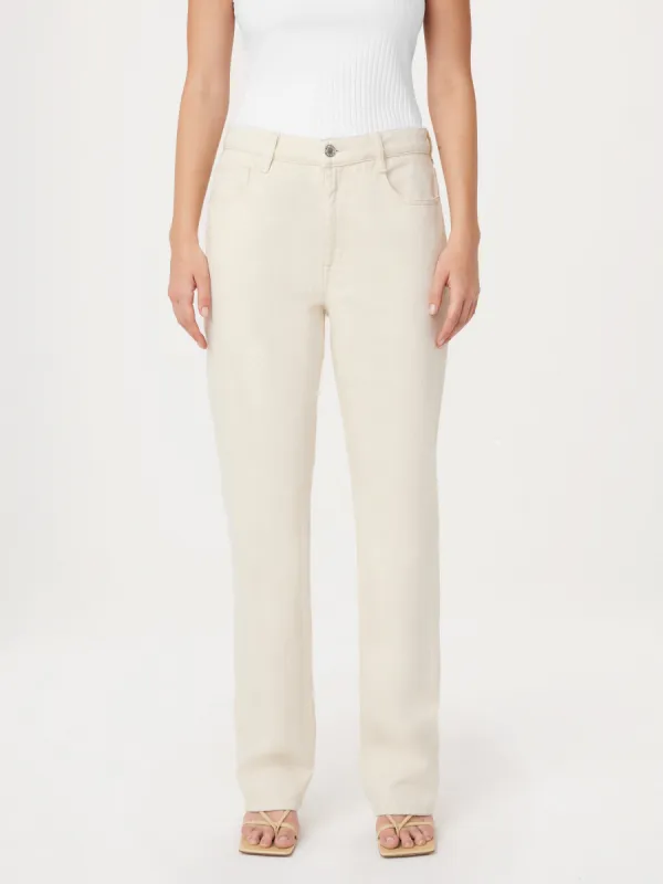 The Cyndi Straight Jean in White sold by Frank & Oak