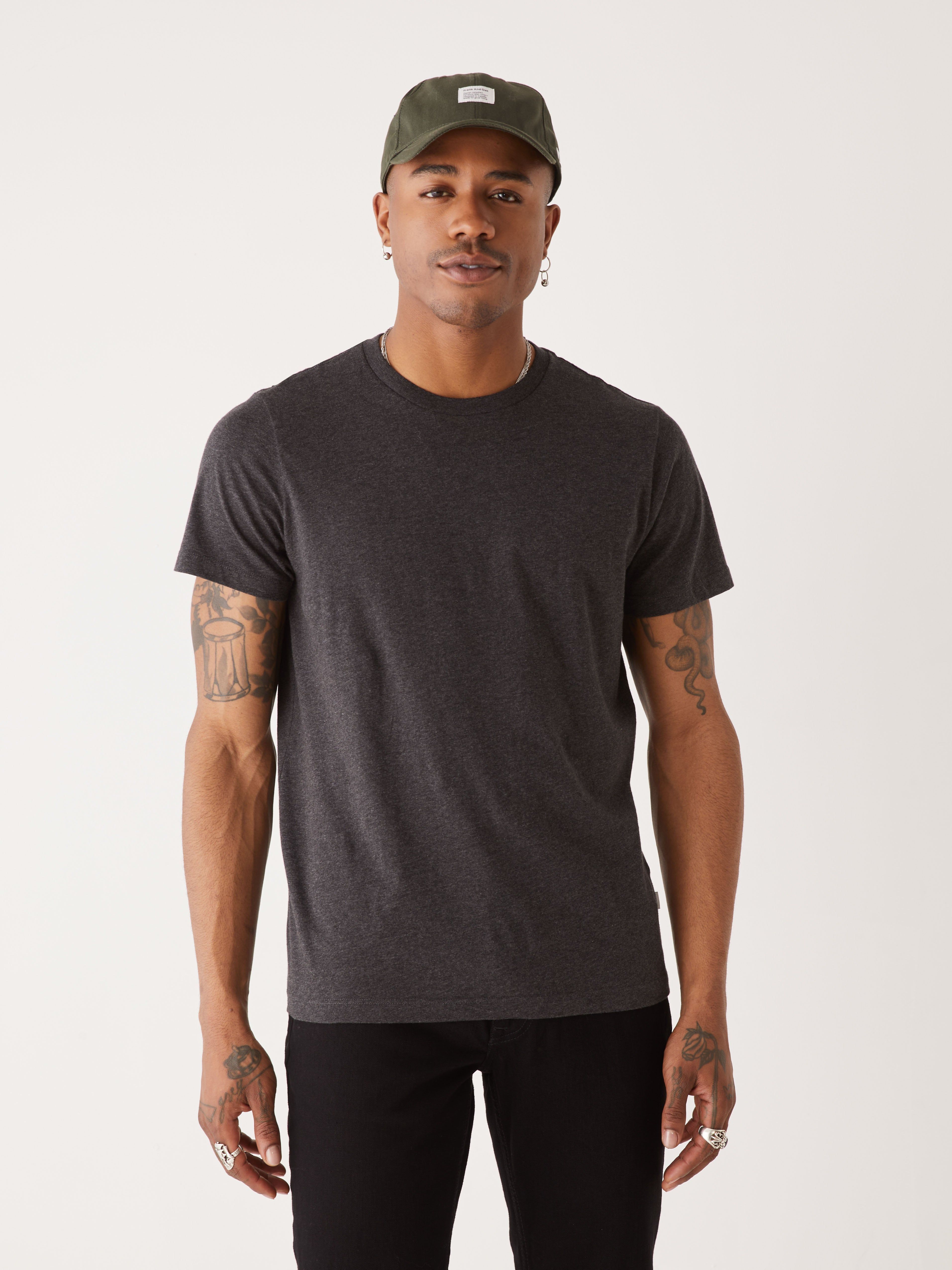The Slim Fit Essential T-Shirt in Dark Grey sold by Frank & Oak