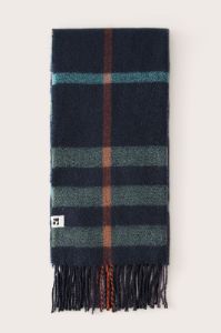 The Plaid Scarf in Deep Blue sold by Frank & Oak