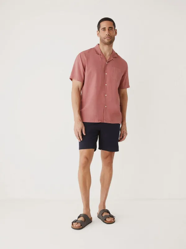The Eco Dye Resort Shirt in Dusty Rose sold by Frank & Oak