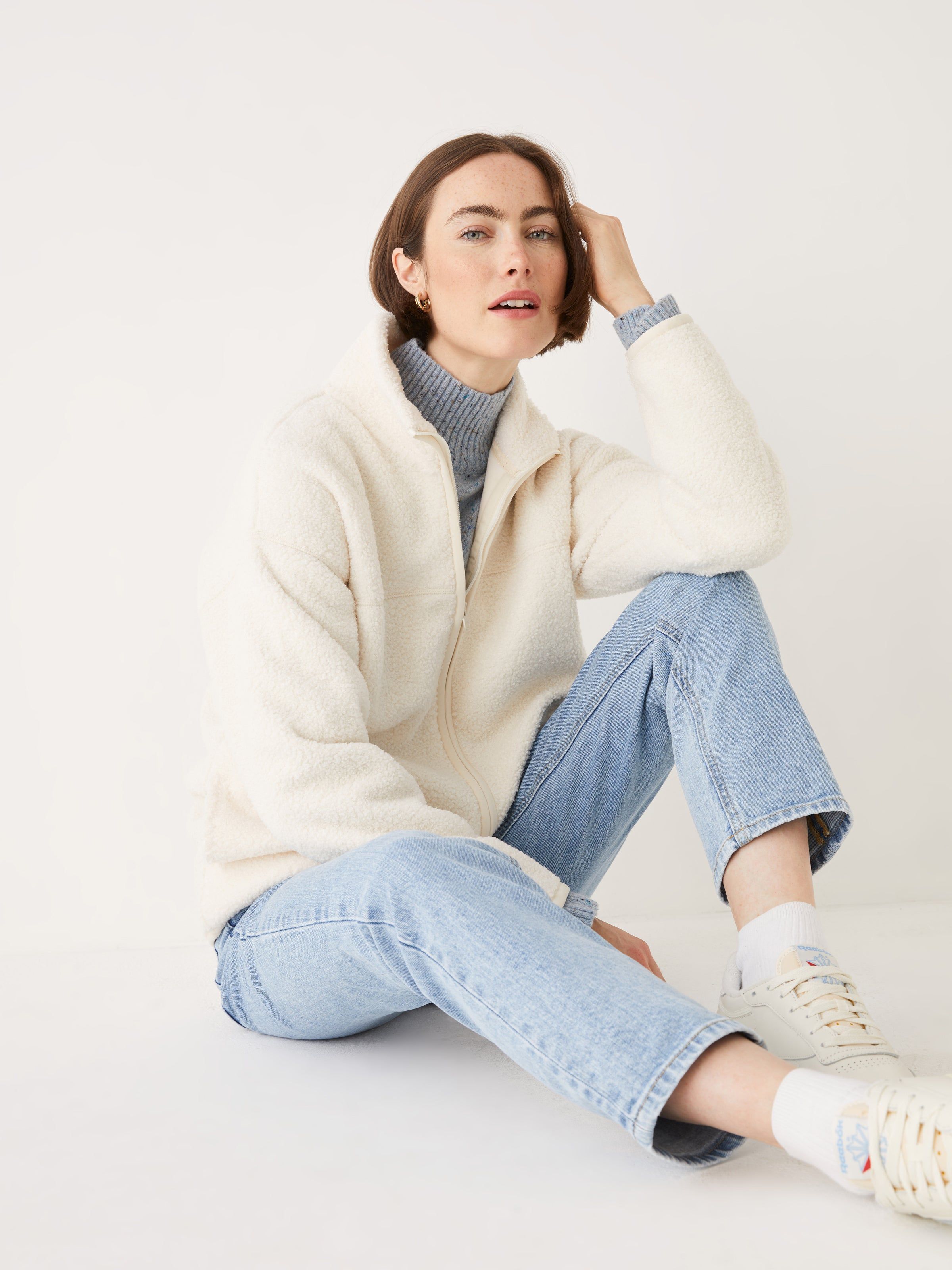 The Pile Fleece Overpiece in Beige sold by Frank & Oak product image thumbnail 2