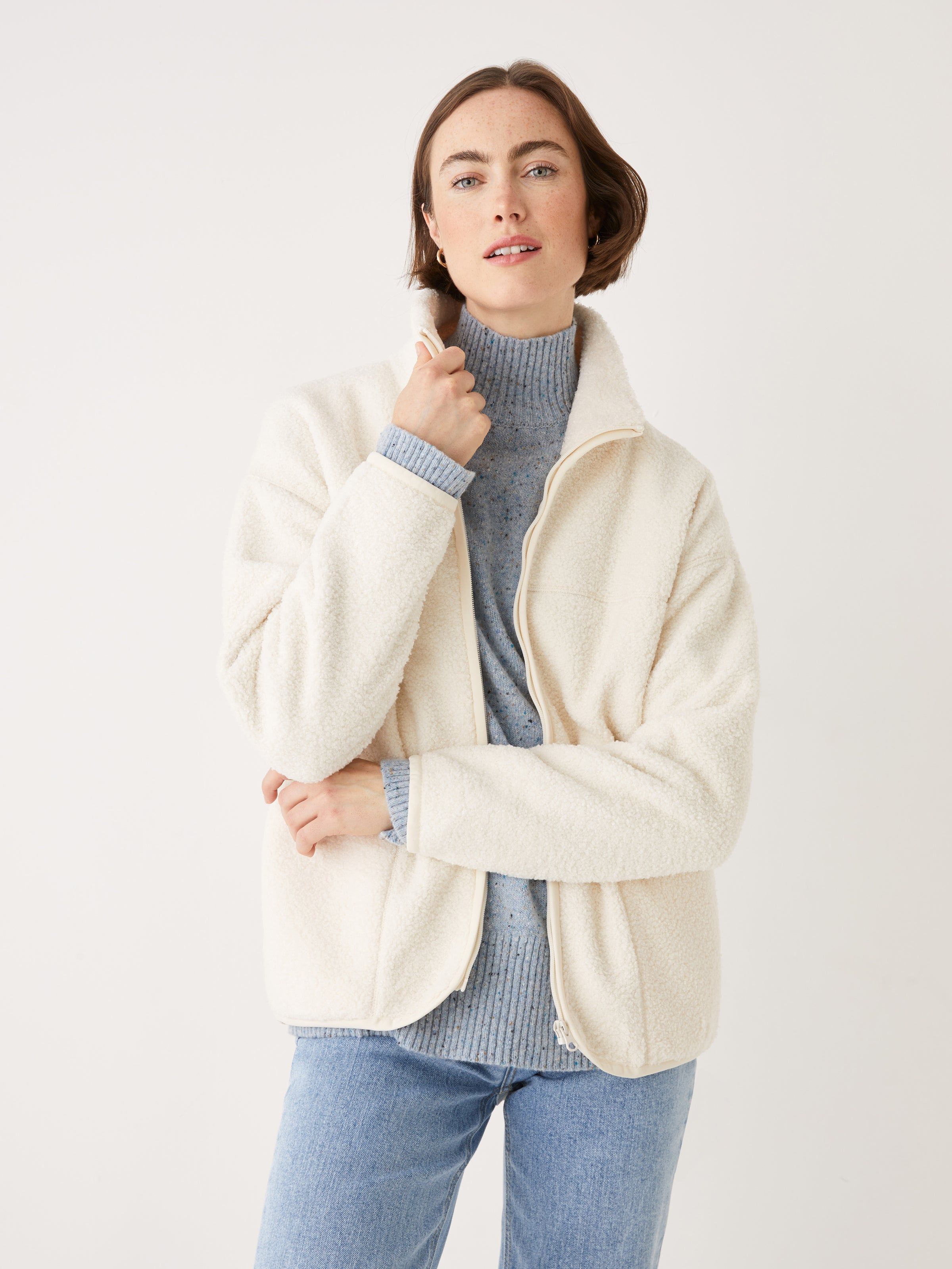 The Pile Fleece Overpiece in Beige sold by Frank & Oak product image thumbnail 4