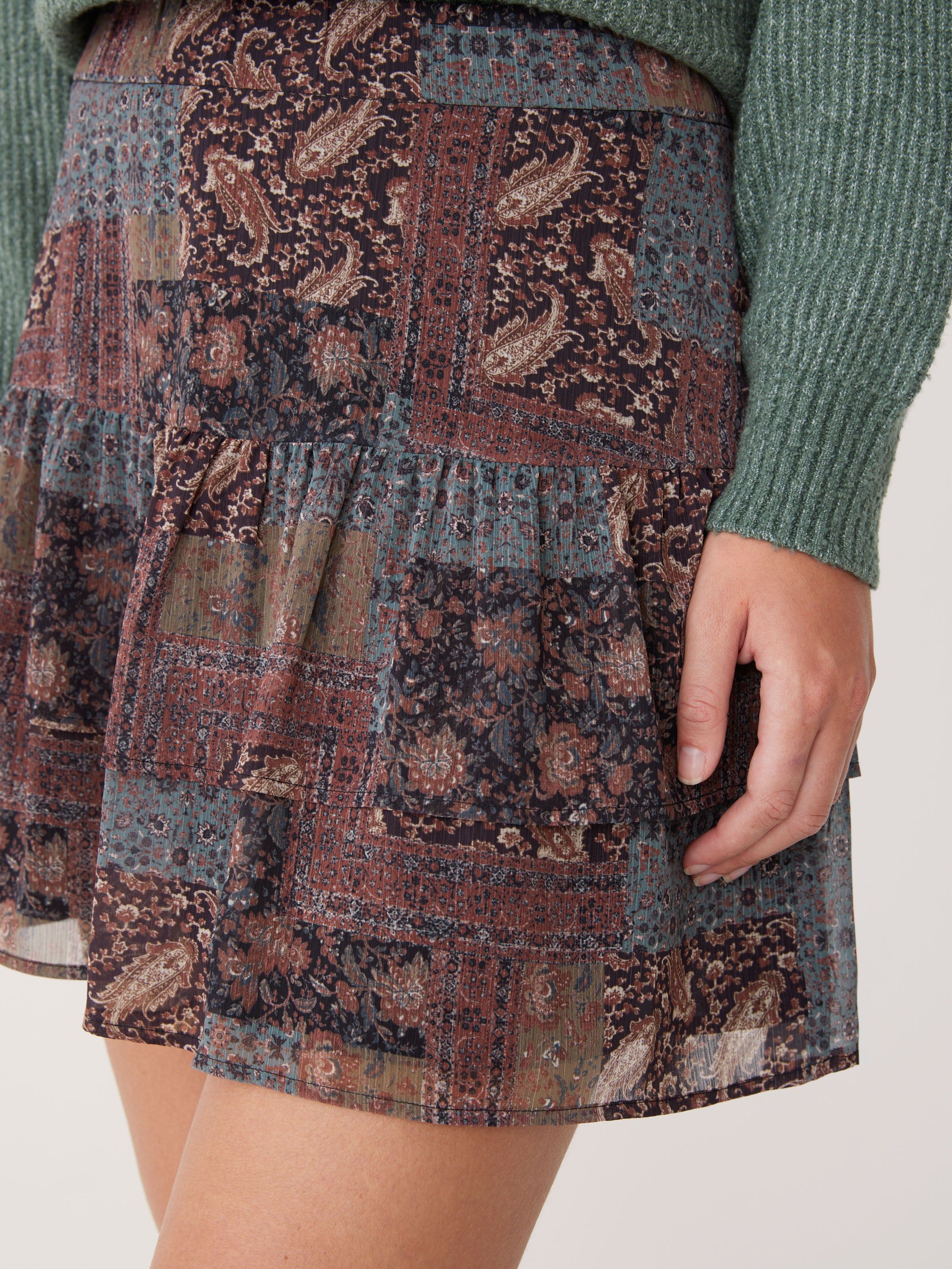 The Chiffon Mini Skirt in Elderberry sold by Frank & Oak product image thumbnail 4